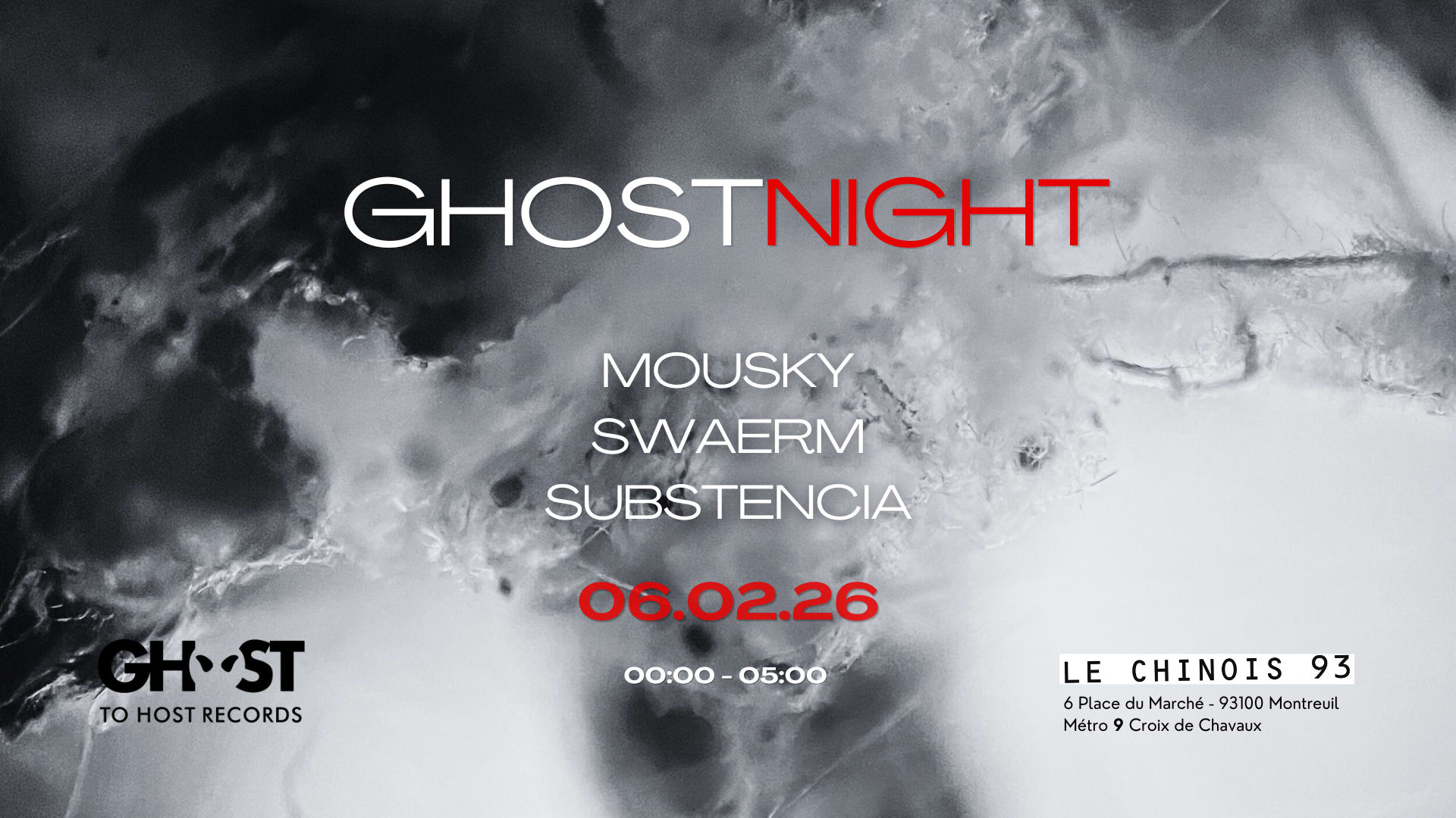 Ghost Night 4 Years - Mousky, Swaerm, Substencia