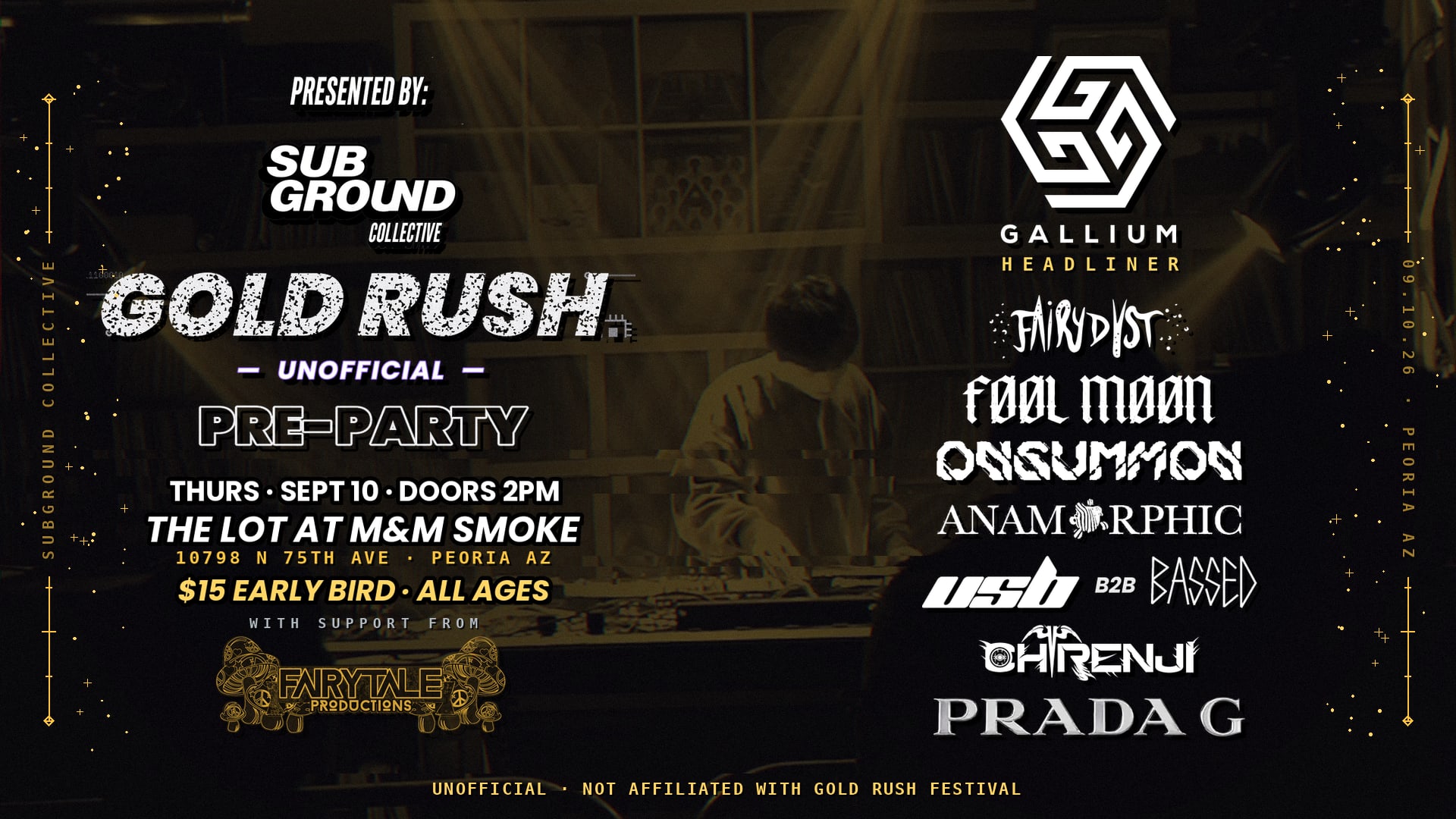 Gold Rush Pre-Party At M&M