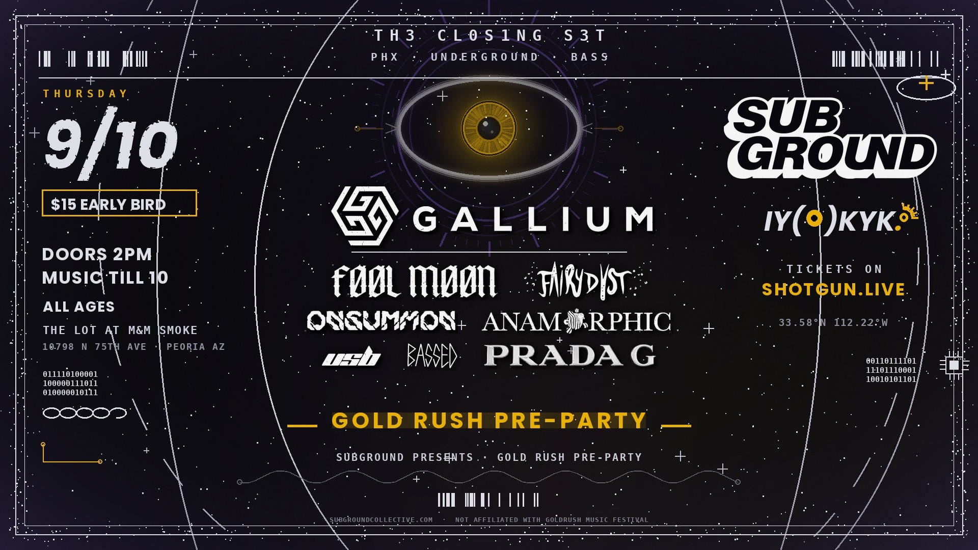Gold Rush Pre-Party At M&M