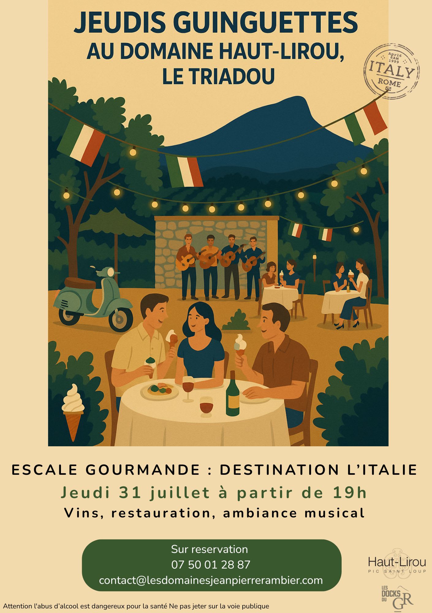 Guinguette Destination Italie Au Domaine Haut-Lirou