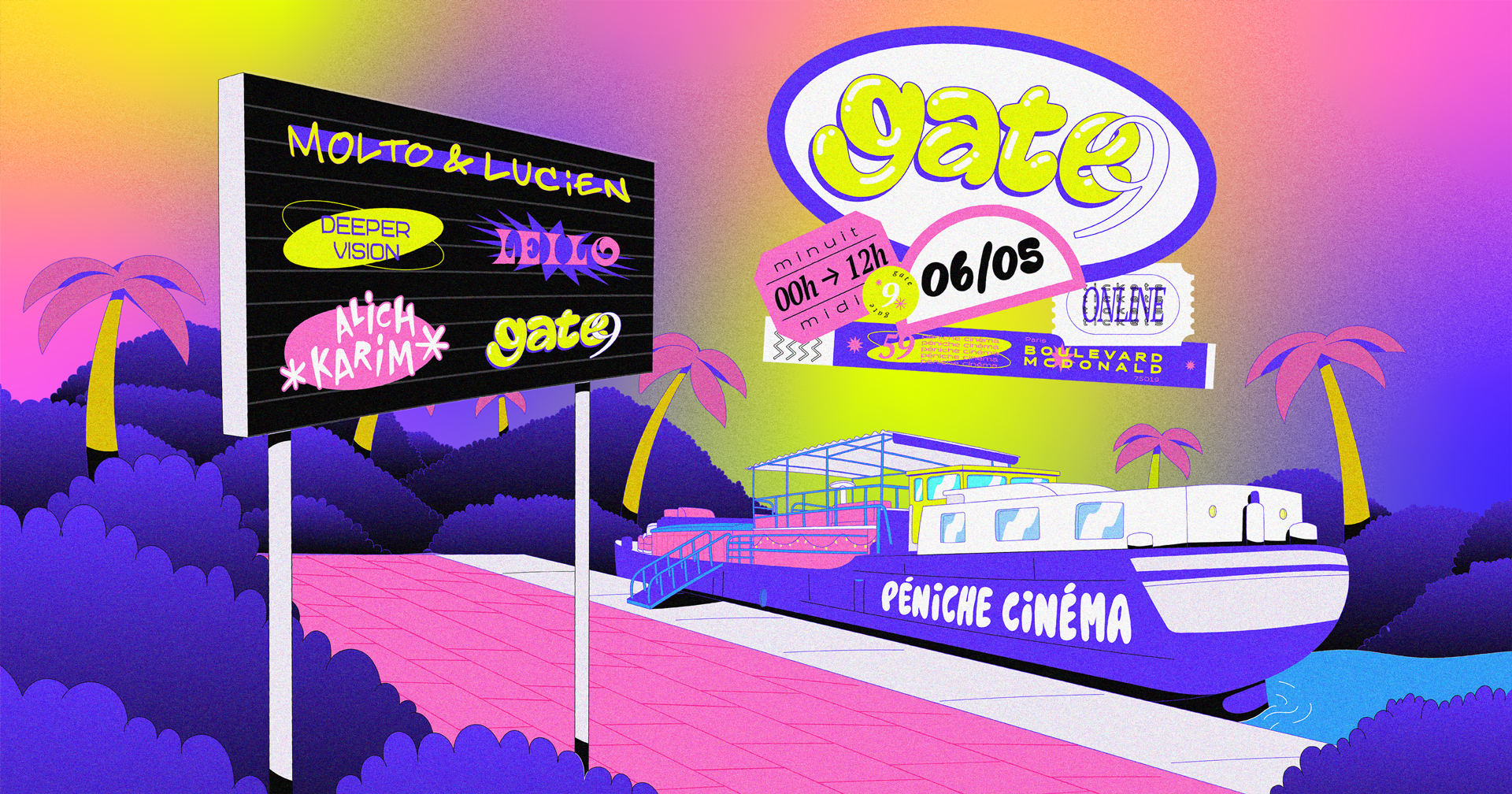 Gate 9 W/ Friends @ La Péniche Cinéma