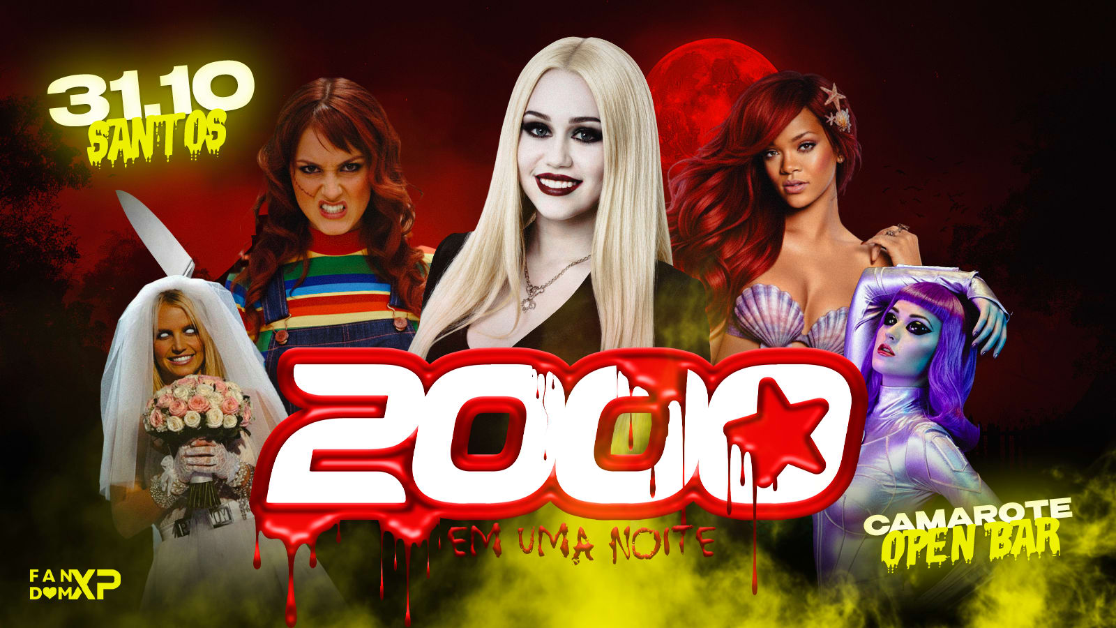 2000 Em Uma Noite De Halloween • Santos • 31.10 • Open Bar