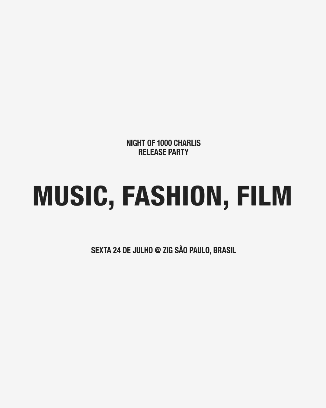 Charli Xcx: Music, Fashion, Film Release Party 24/7 @ Zig