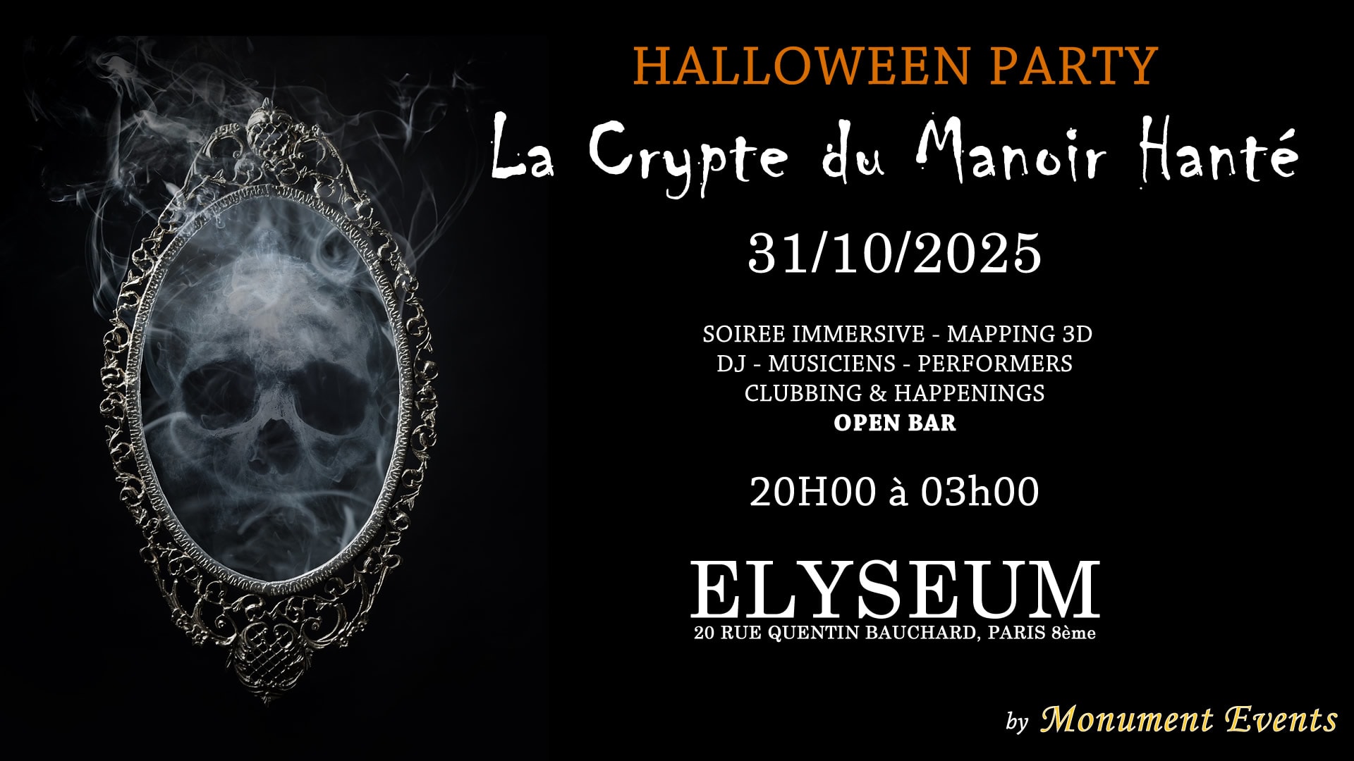 Invitation À La Crypte Du Manoir Hanté Par Andrès Et Sattia