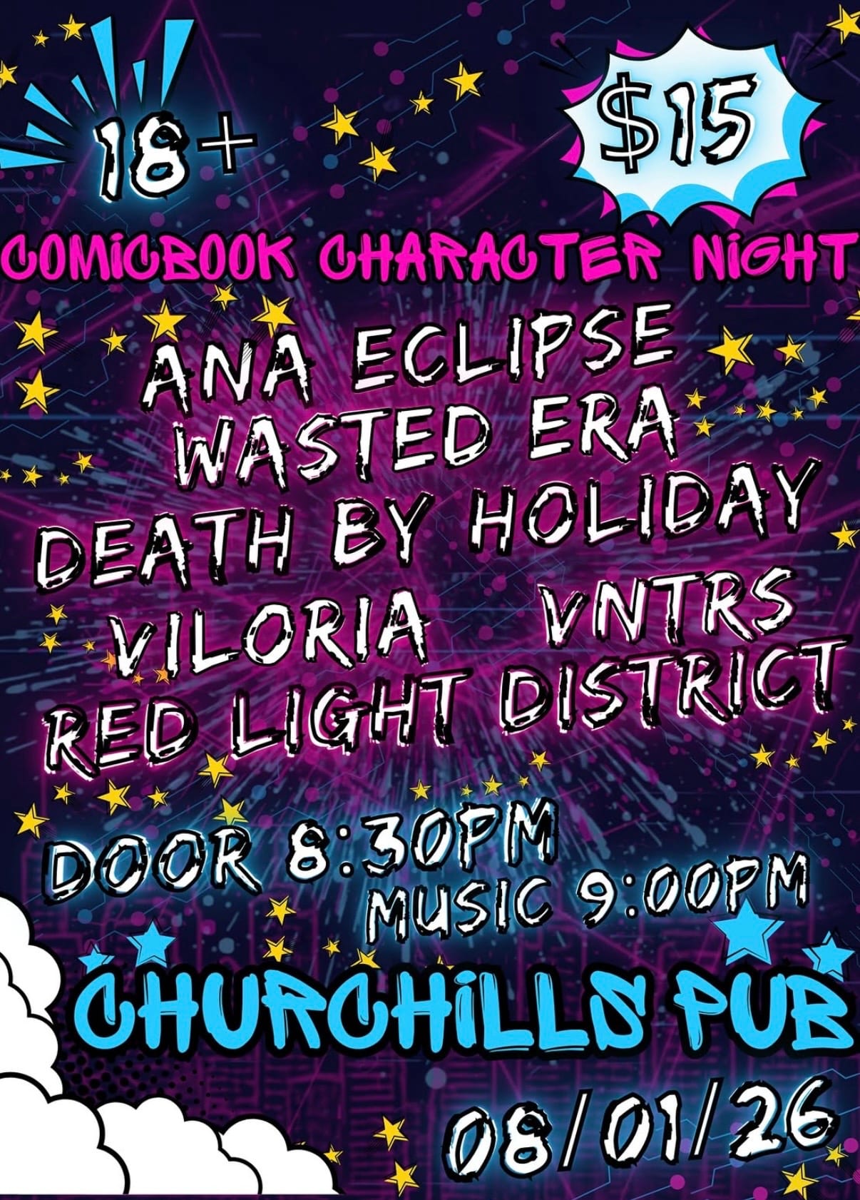 Cosplay Night: Ana Eclipse, Wasted Era, Death By Holiday Etc