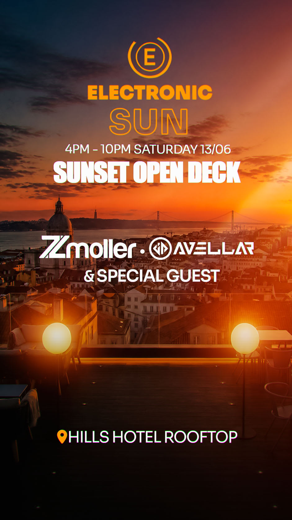 Electronic Sun: Sunset Open Deck - Rooftop Hills Hotel