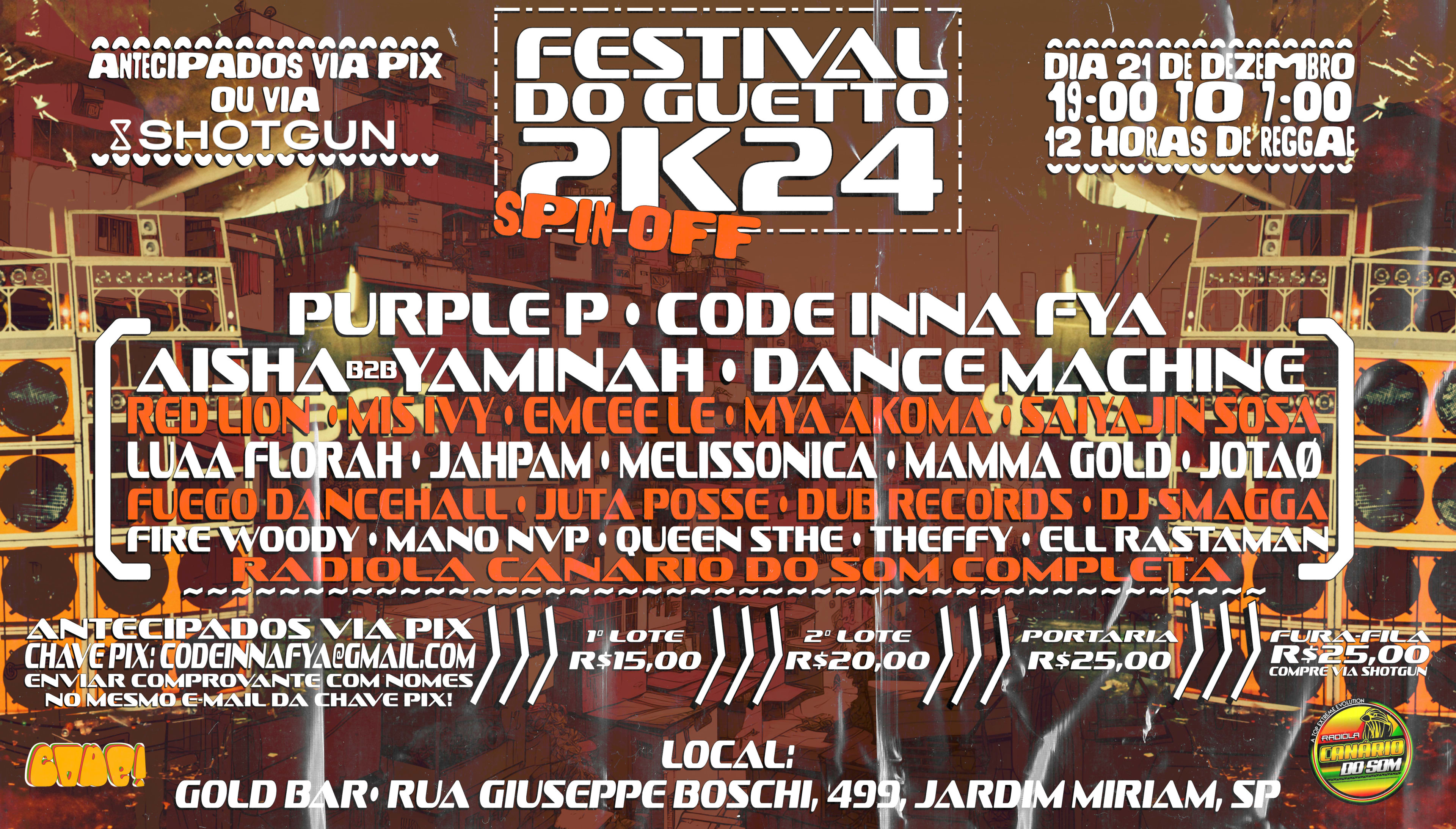 Festival Do Guetto 2k24: Spin Off - 12 Horas De Reggae
