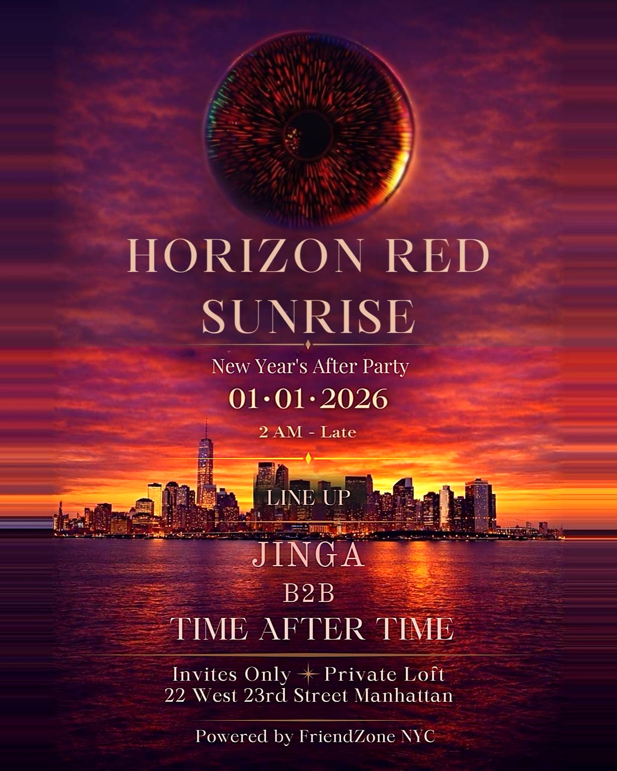 Horizon Red Sunrise New Year’S After Party