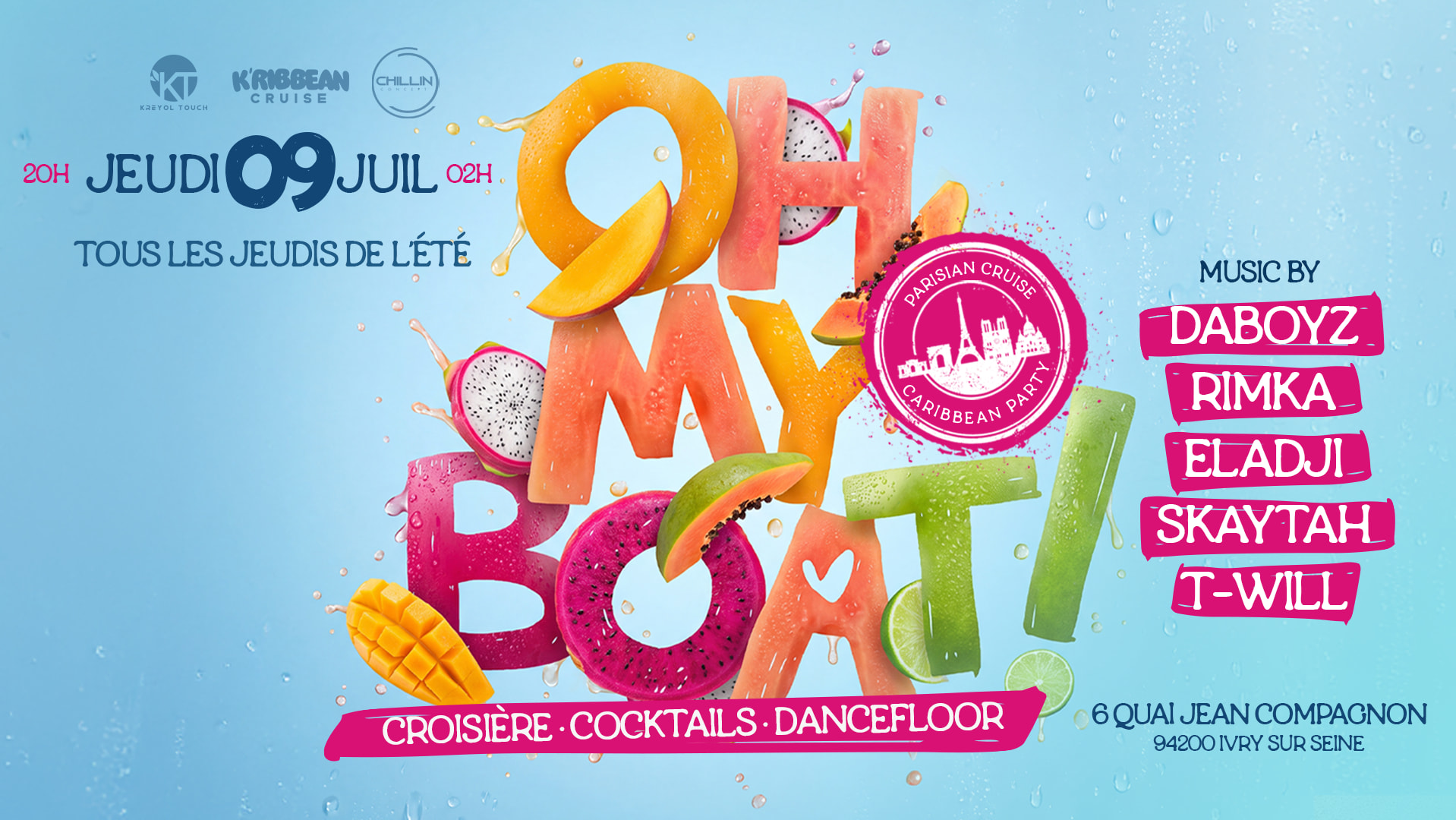 Oh My Boat | Croisière| Rooftop| Terrasse