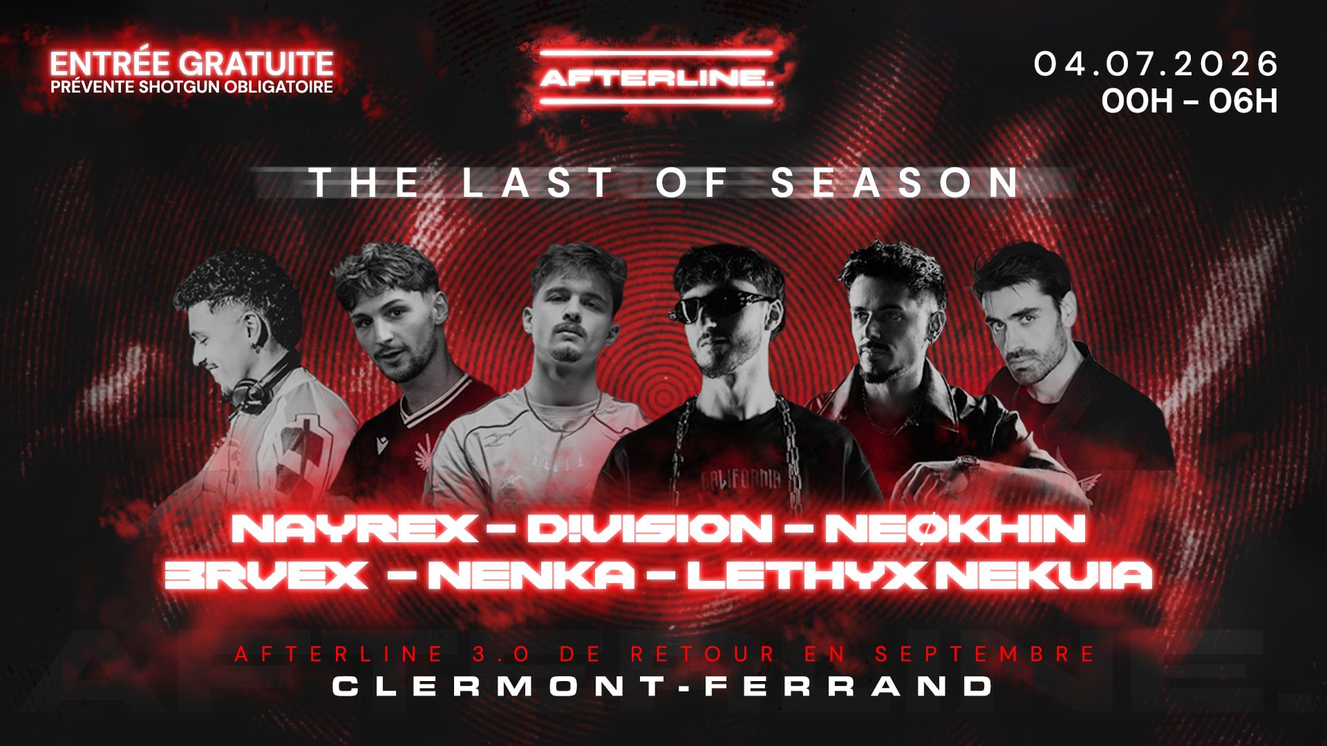 Afterline - The Last Of Season - Entrée Gratuite