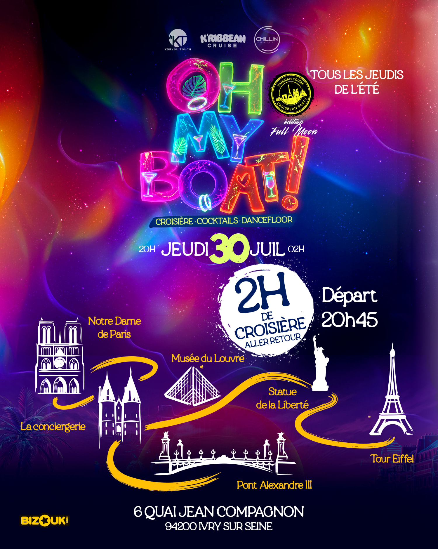 Oh My Boat | Croisière| Rooftop| Terrasse