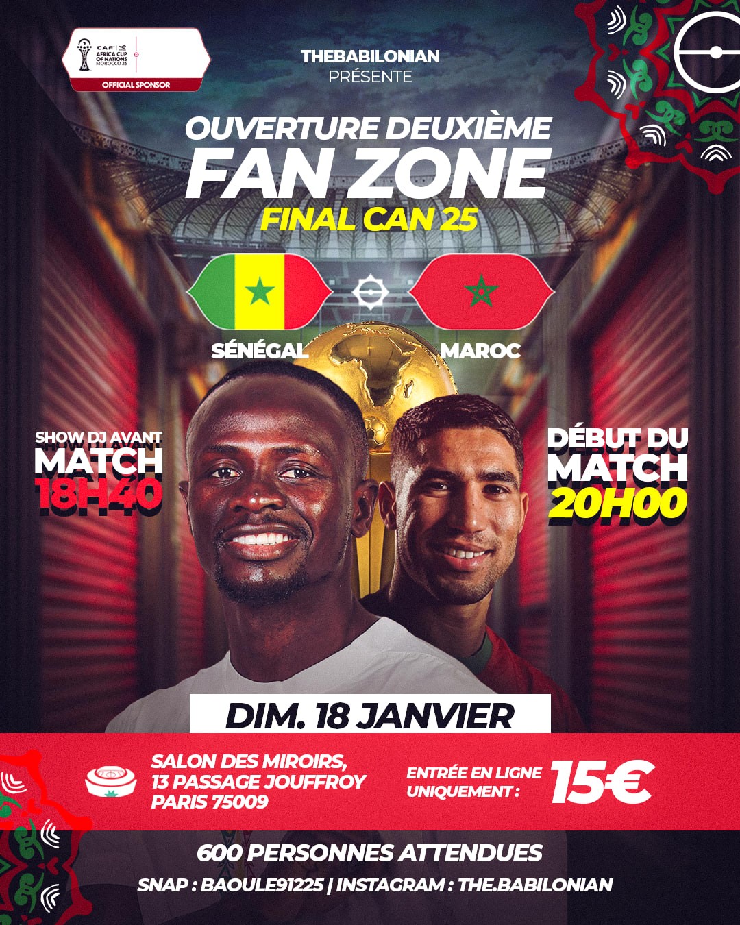 Fan Zone Prestige - Salon Des Miroirs