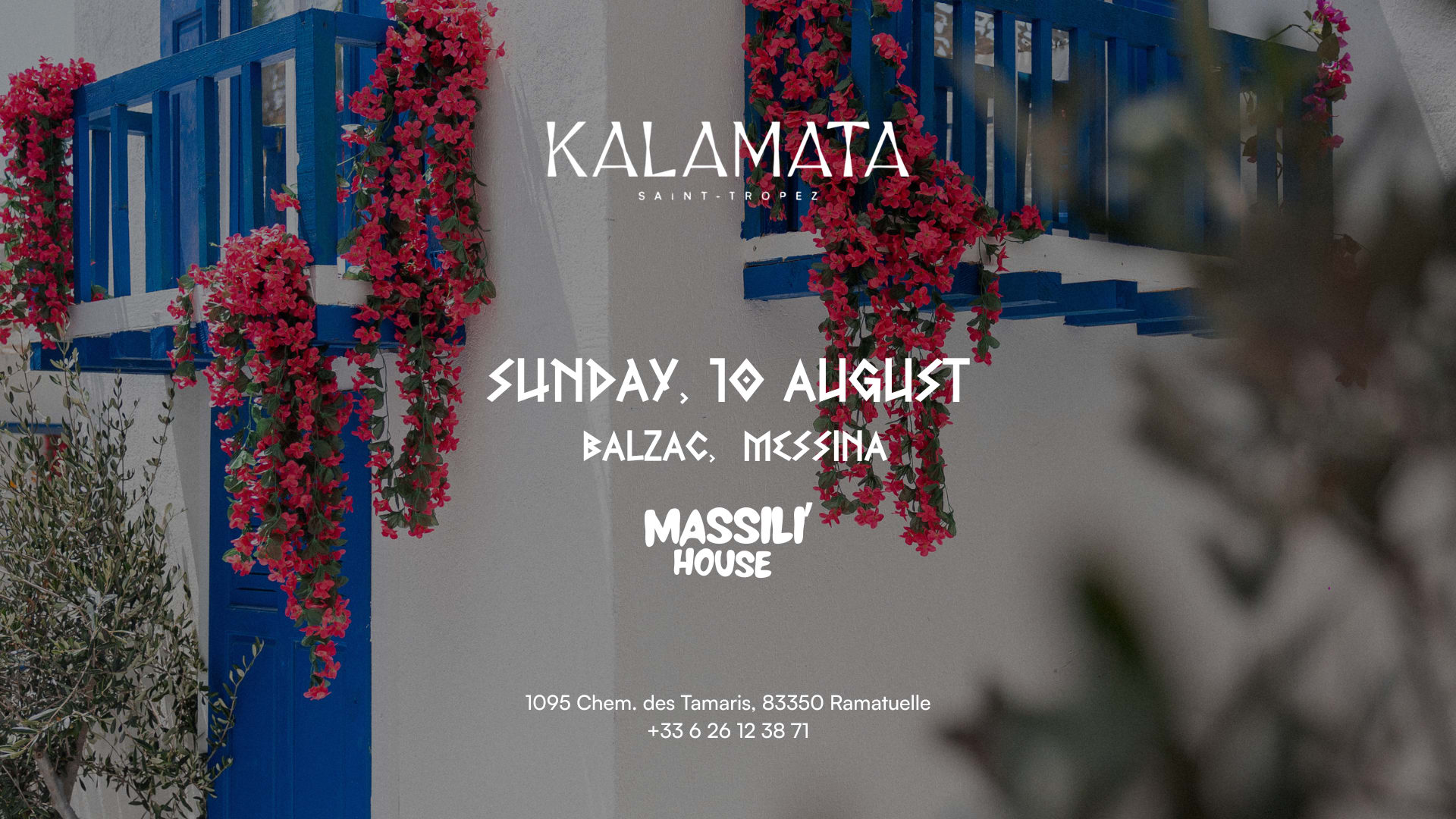 Massili'house-Sunday 10 August @Kalamatabeach St Tropez