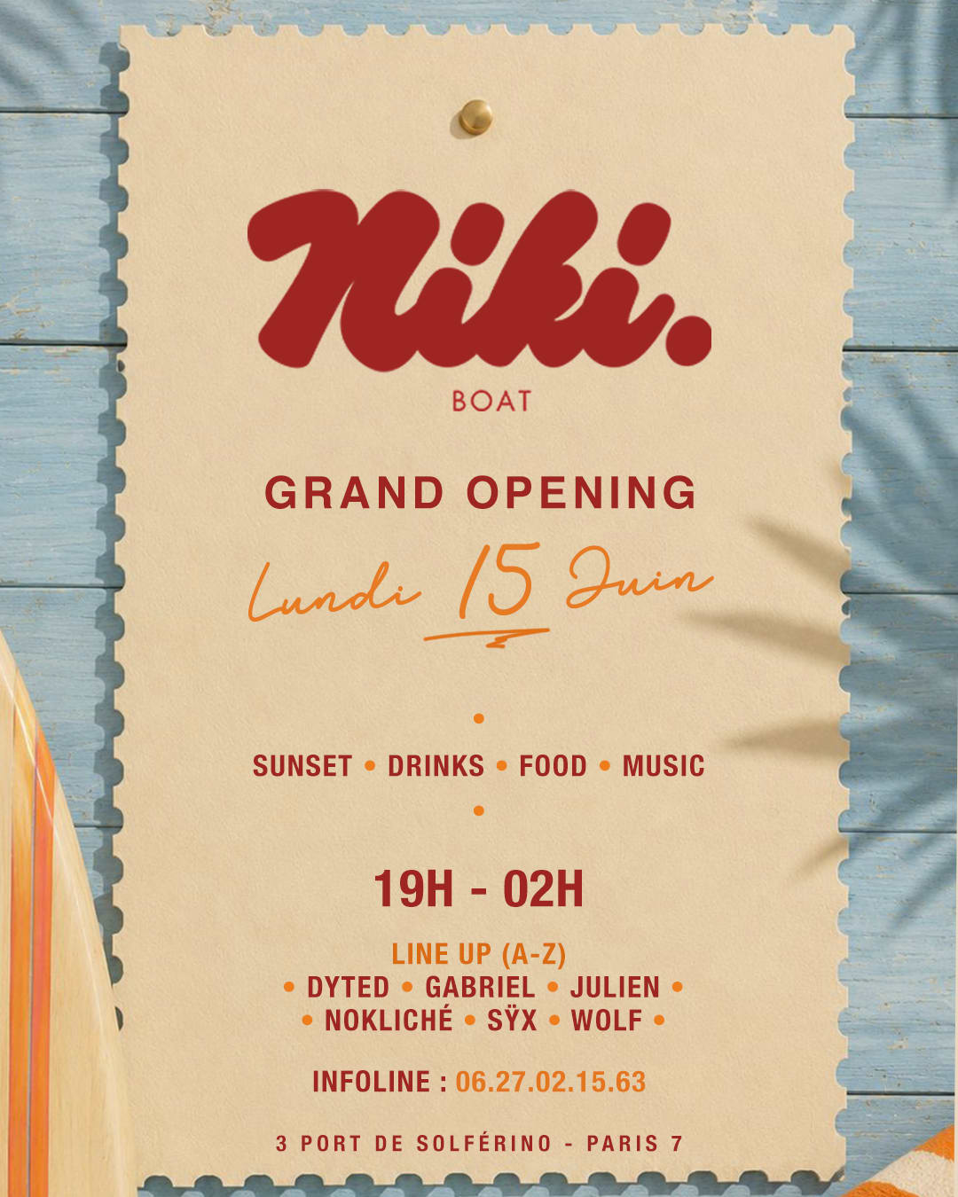 Grand Opening Niki Boat