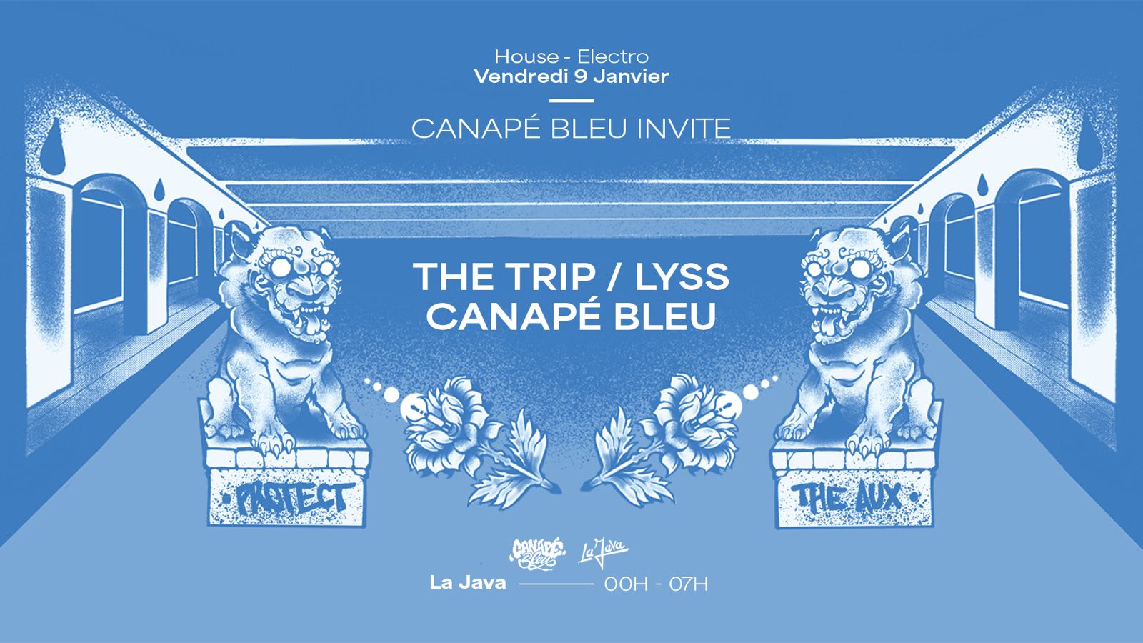 Canapé Bleu Invite The Trip, Lyss & More