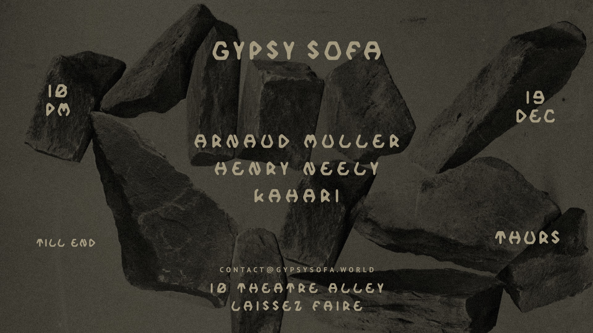 Gypsy Sofa: December 19, Thursday