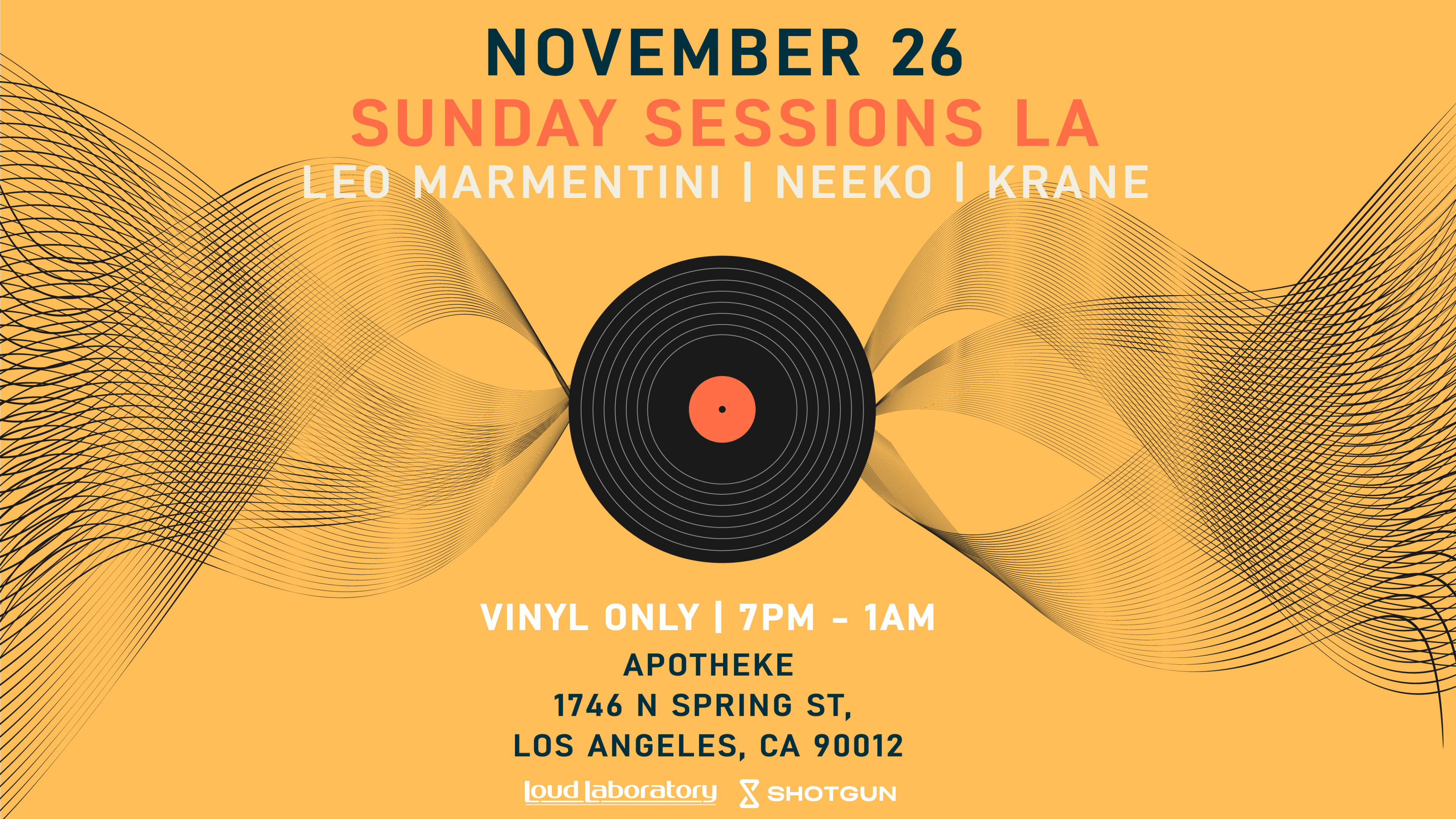 Sunday Sessions La (Vinyl Only) 11/26/23