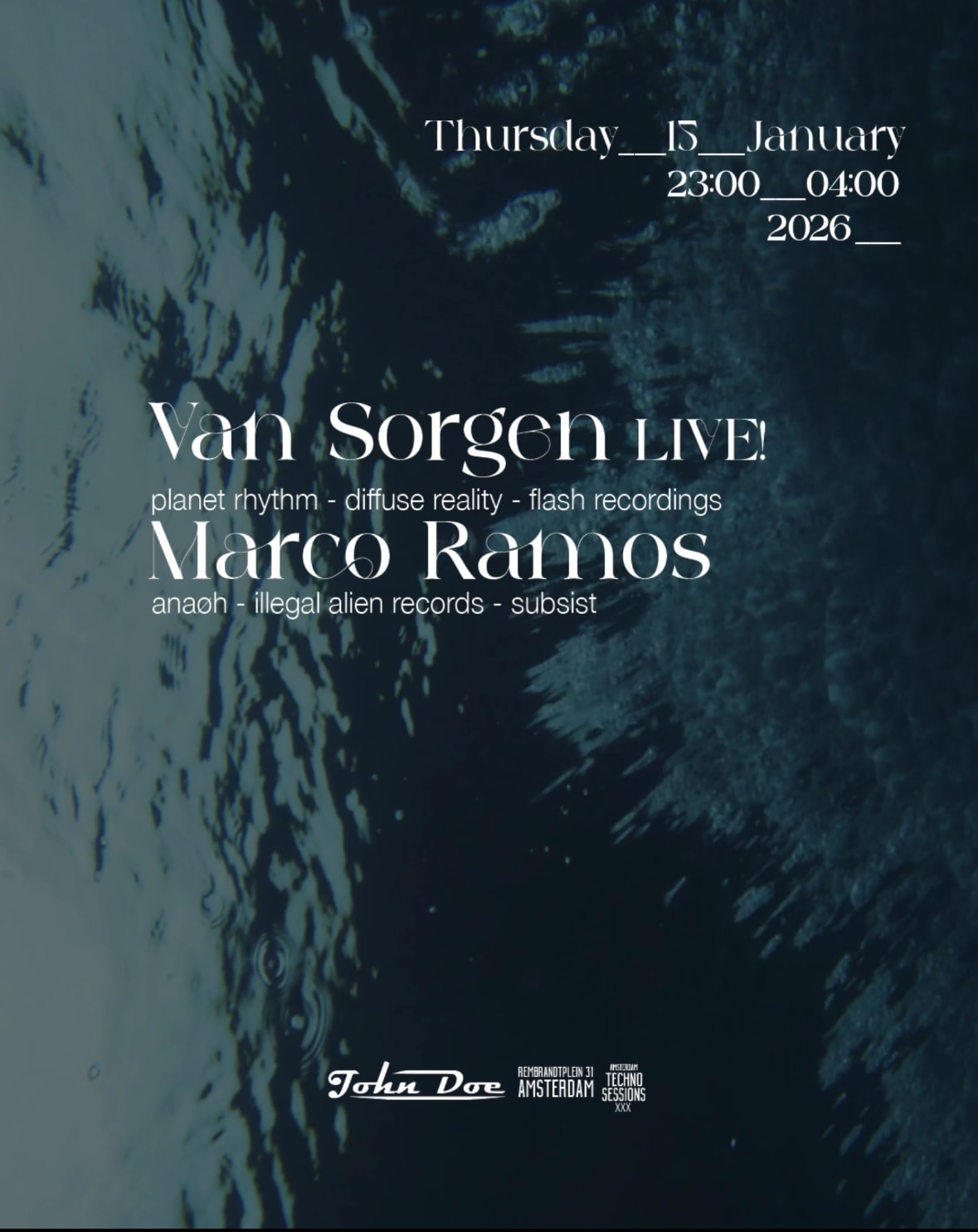 Amsterdam Techno Sessions W/ Van Sorgen (Planet Rhythm) Live
