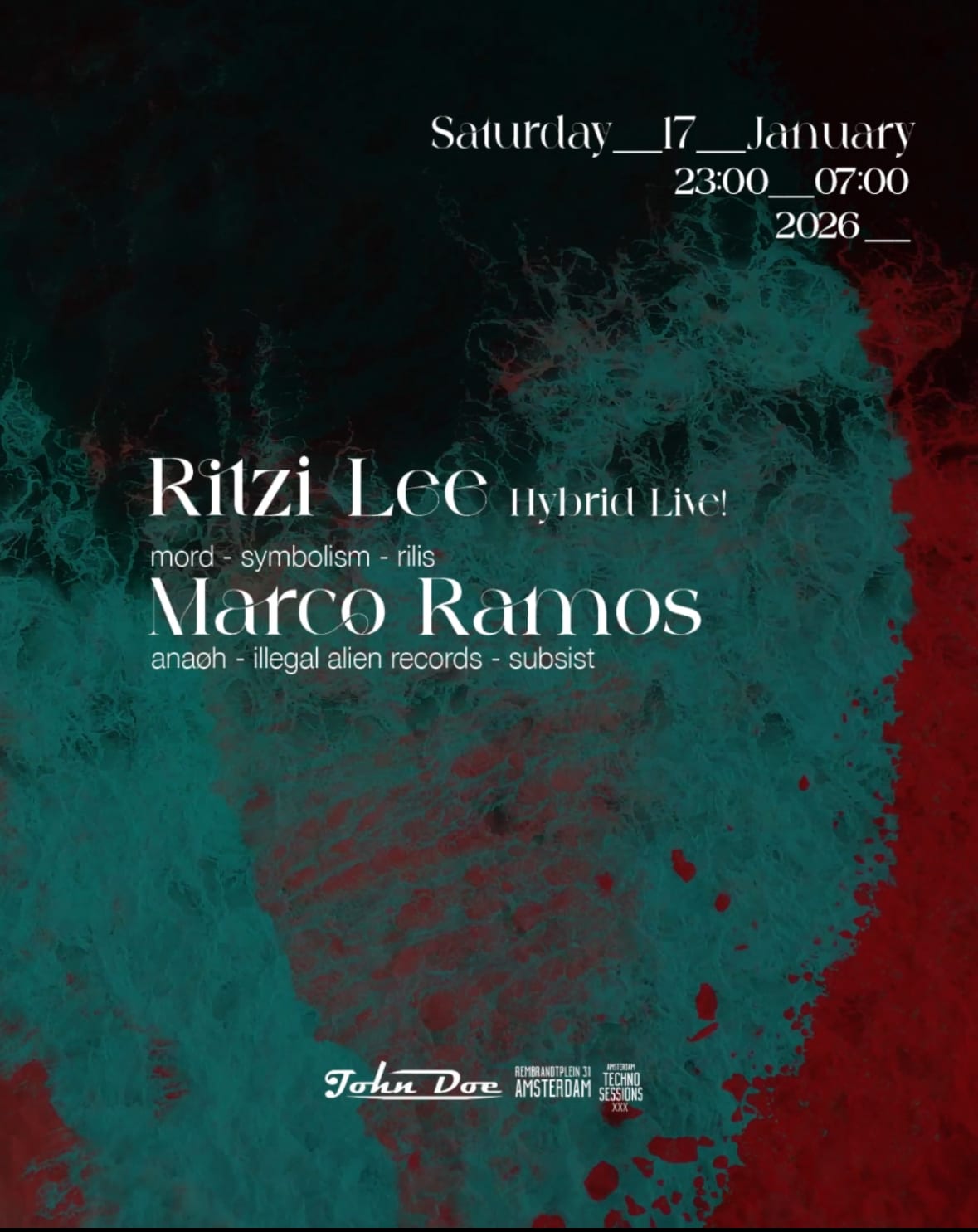 Amsterdam Techno Sessions W/ Ritzi Lee (Mord) Live Hybrid