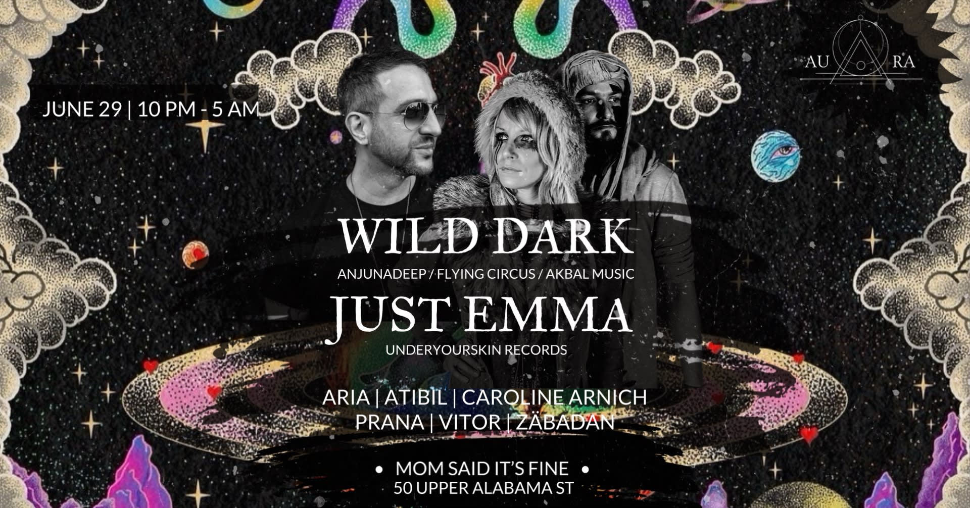 Au•Ra Presents Wild Dark & Just Emma