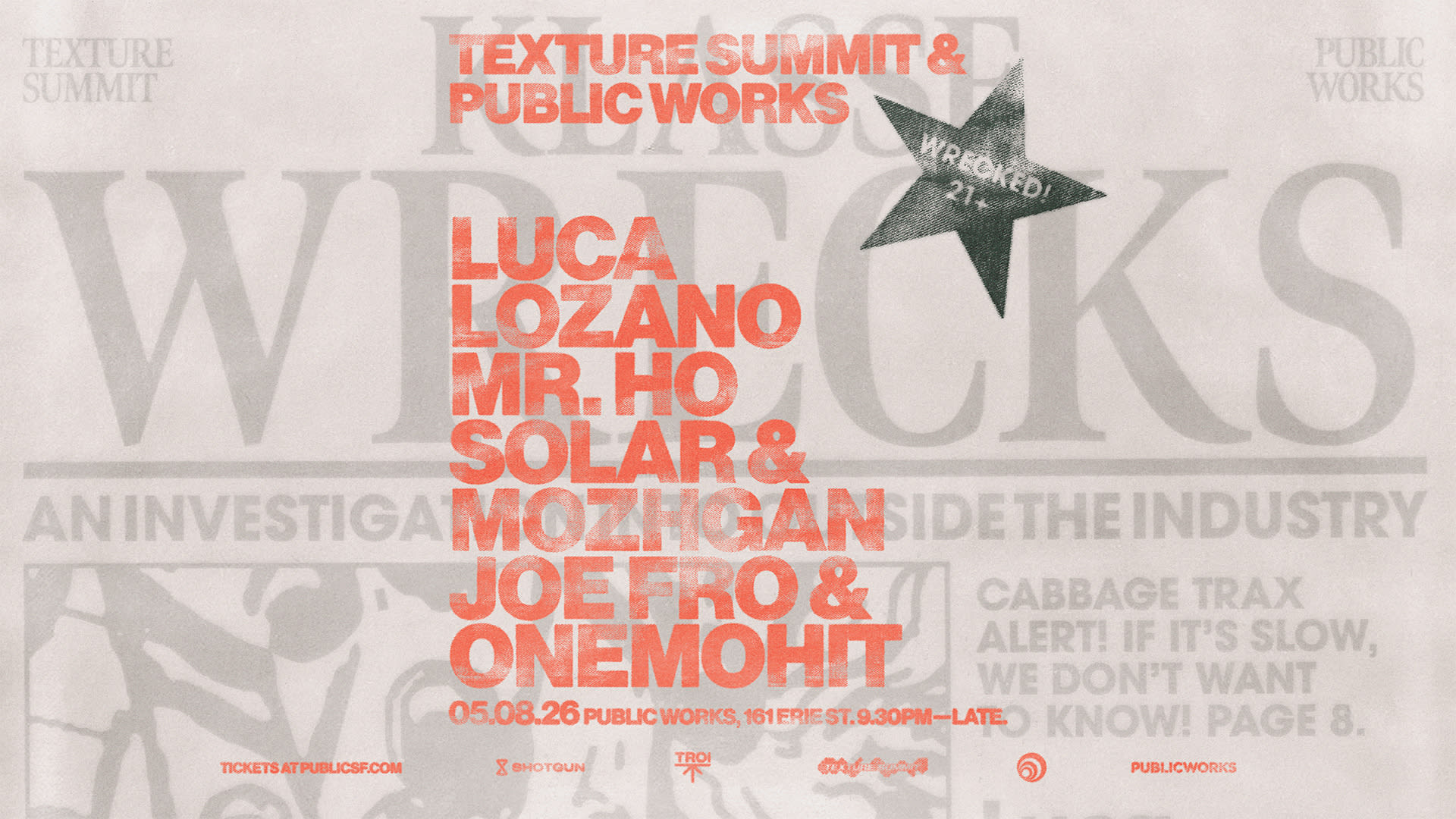 Texture Summit Pres. Luca Lozano & Mr. Ho + More