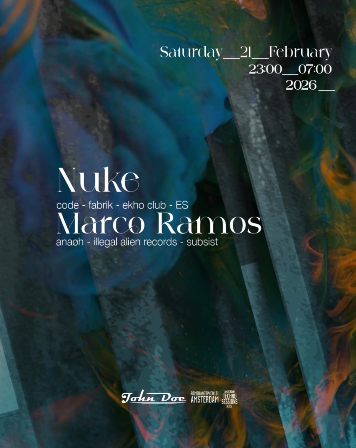 Amsterdam Techno Sessions W/ Nuke (Code-Fabrik-Ekho Club) Es