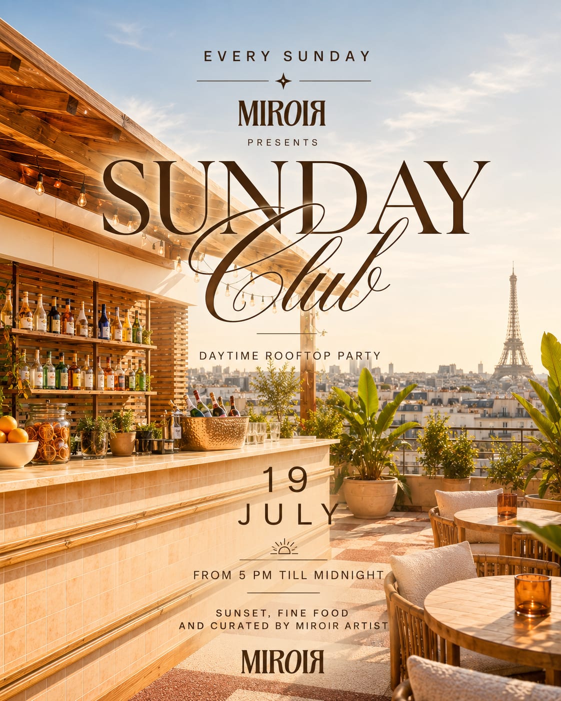 Miroir Presents : Sunday Club @ Terraza Mikuna 19/7