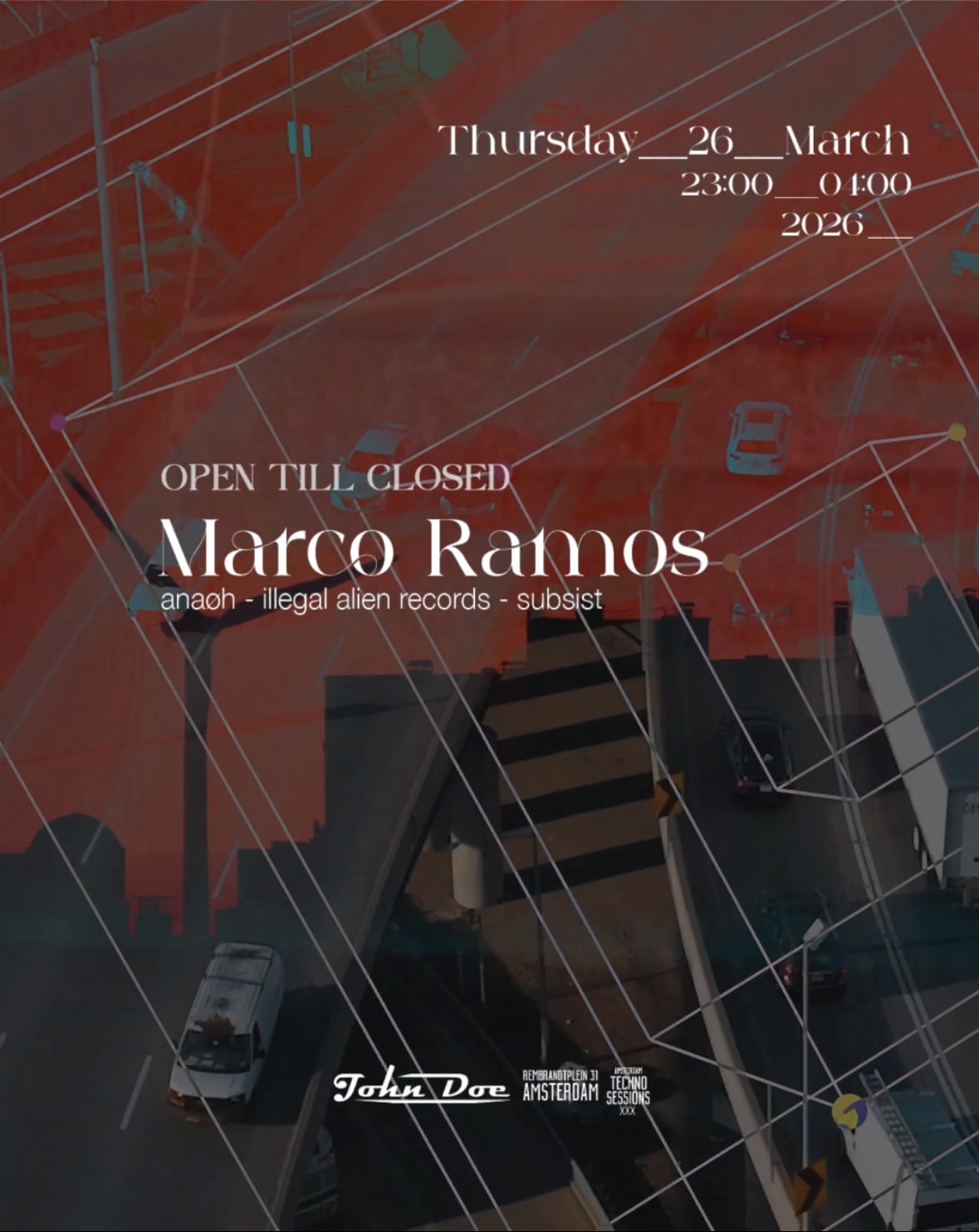 Iamsterdam Techno Sessions Open Till Closed W/ Marco Ramosi