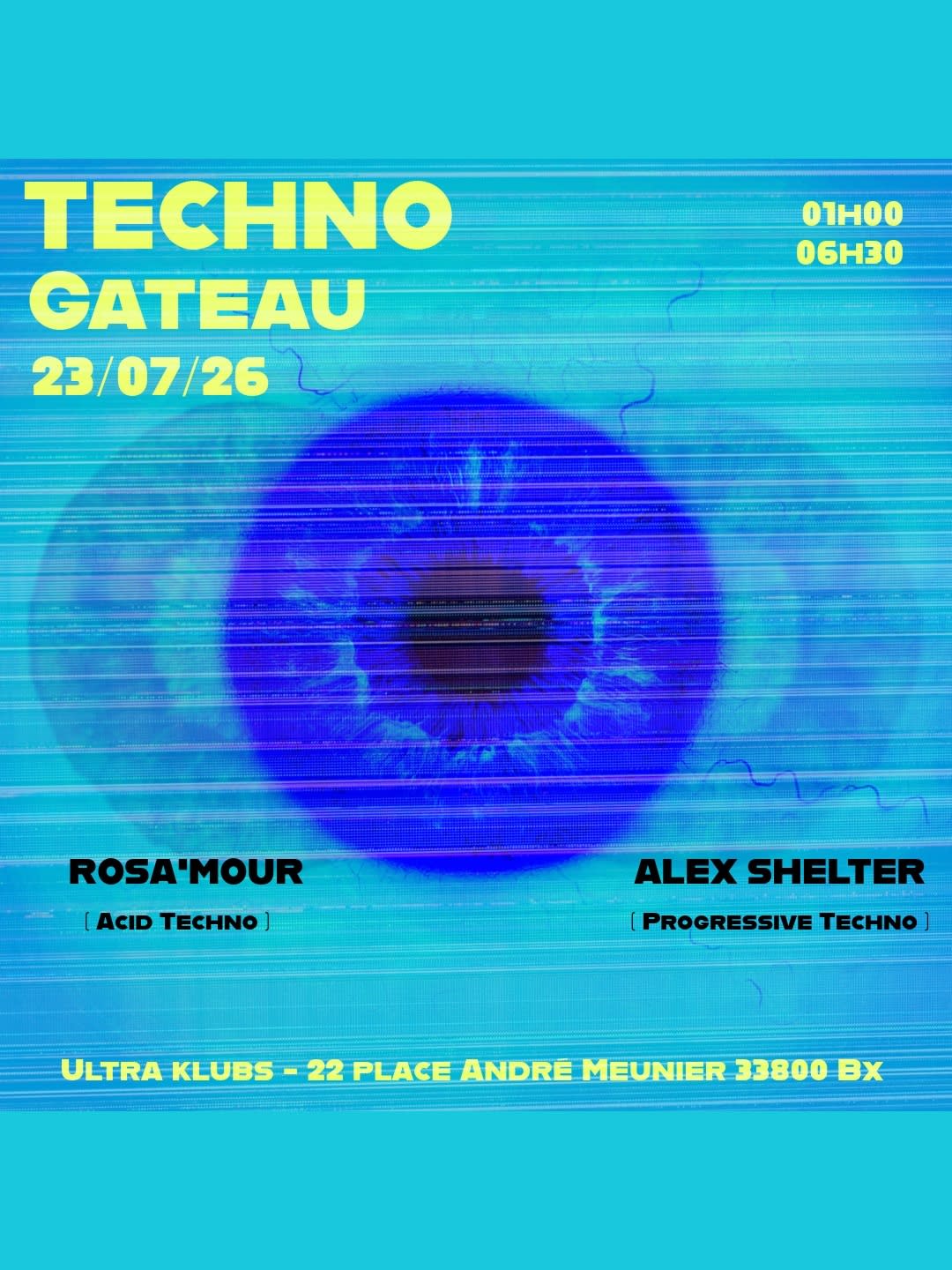 Techno Gâteau -5€- Alex Shelter - Rosa’Mour
