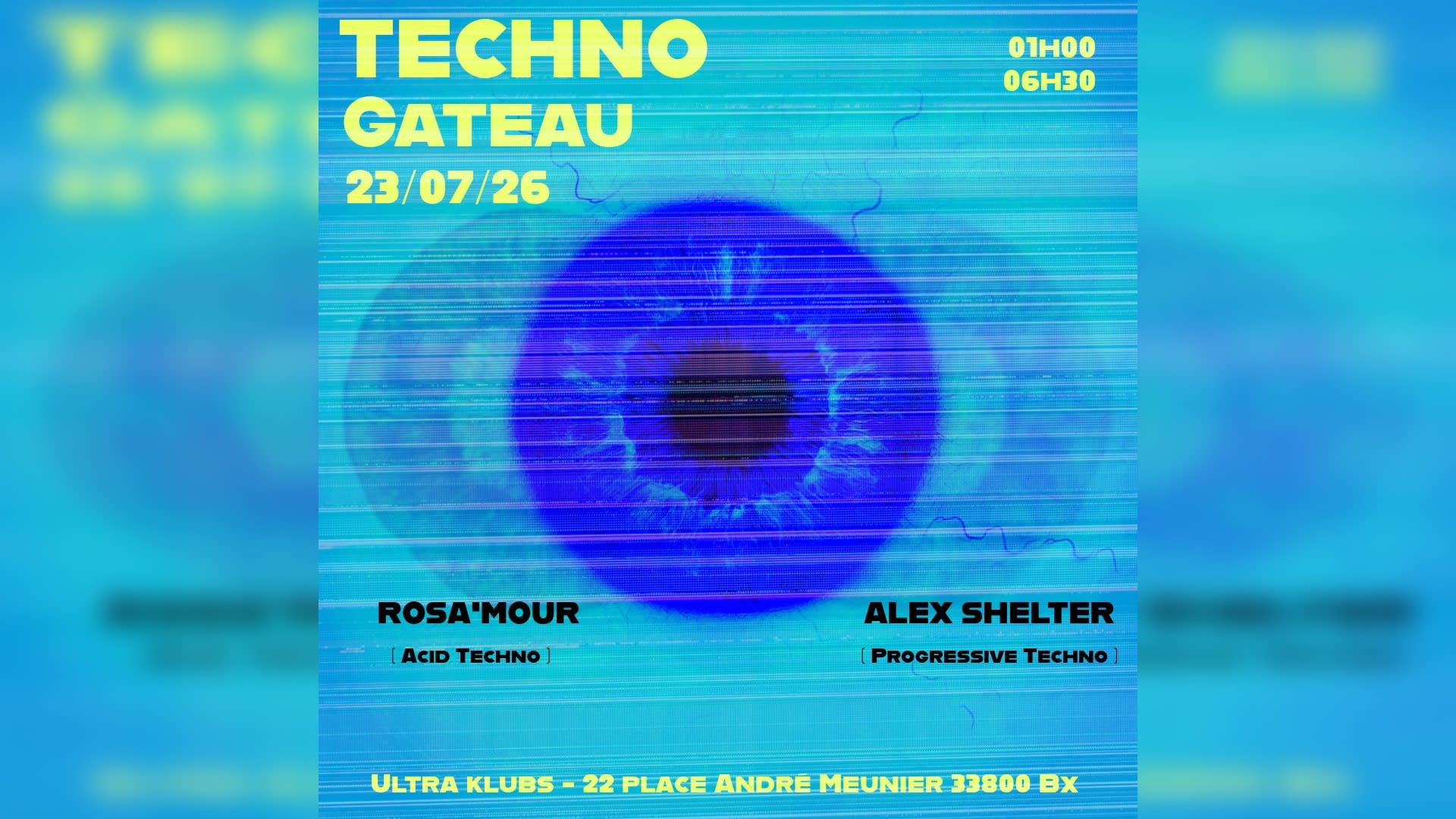 Techno Gâteau -5€- Alex Shelter - Rosa’Mour