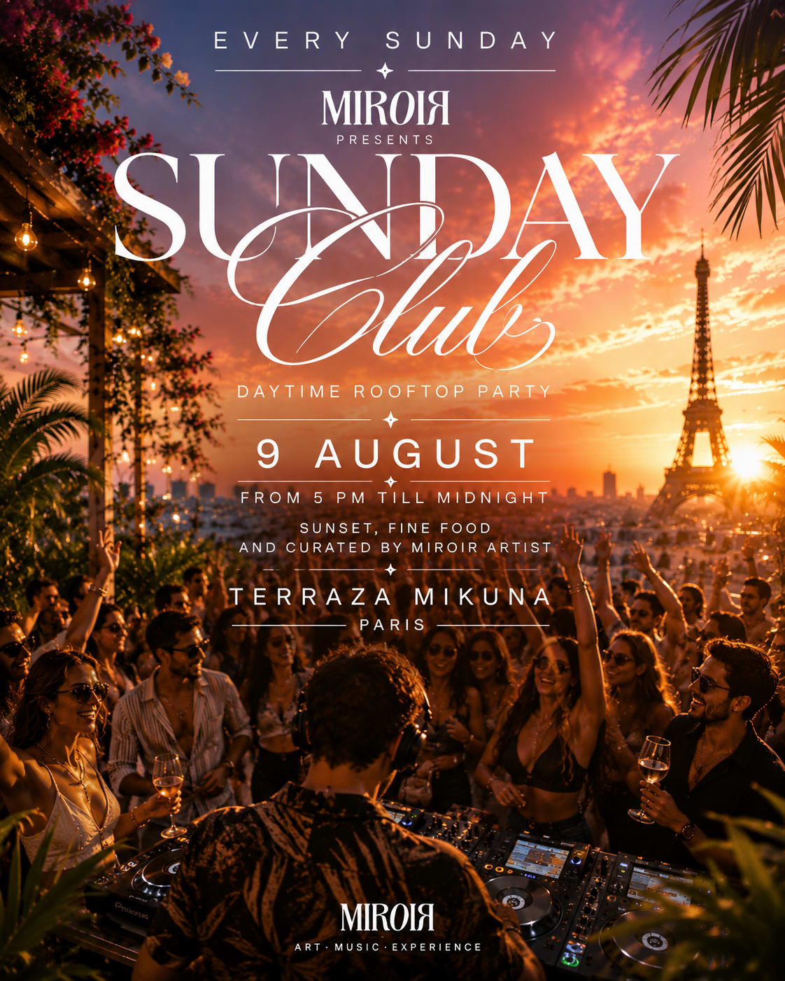 Miroir Presents : Sunday Club @ Terraza Mikuna 09/8