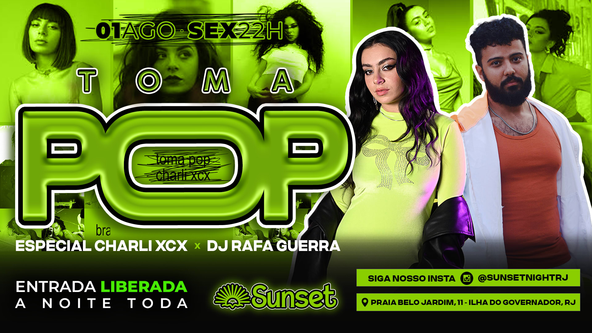 Toma Pop Especial Charlie Xcx - Entrada Grátis A Noite Toda