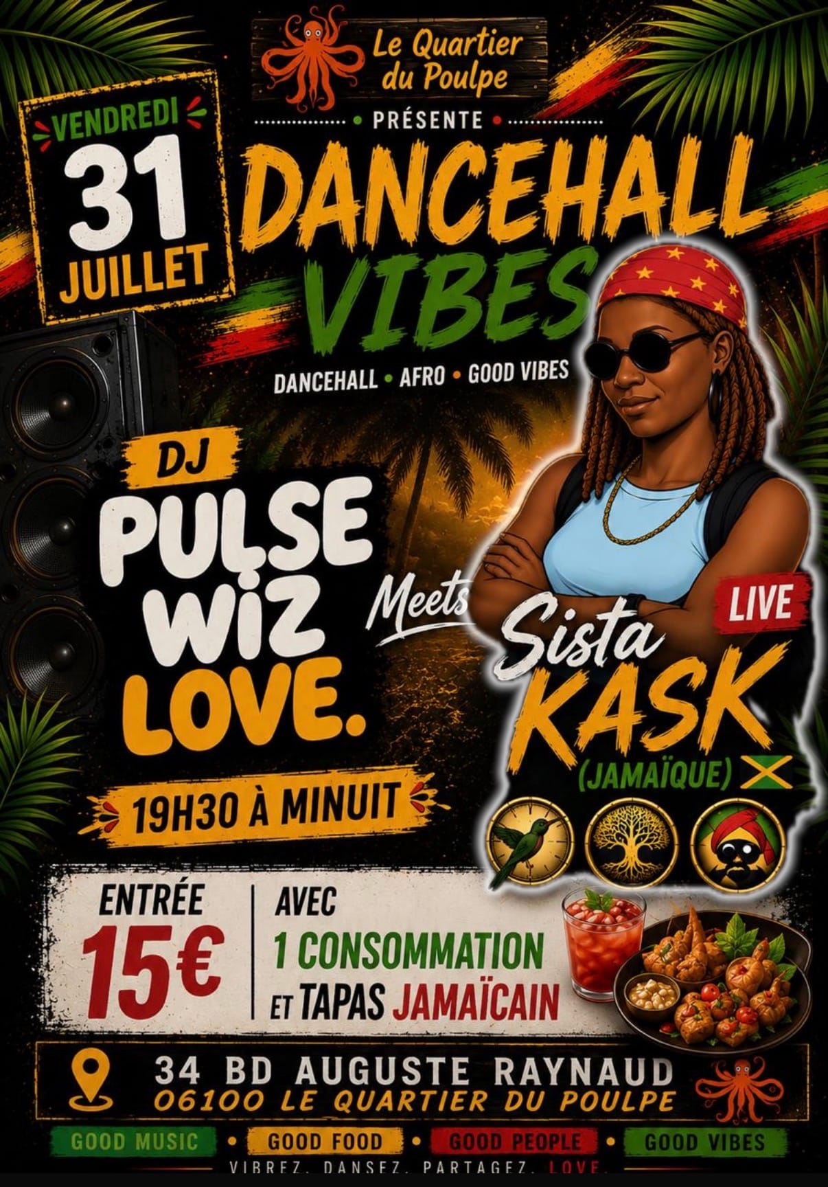 Dancehall Vibes – Dj Pulse Wiz Love & Sista Kask (Jamaïque)