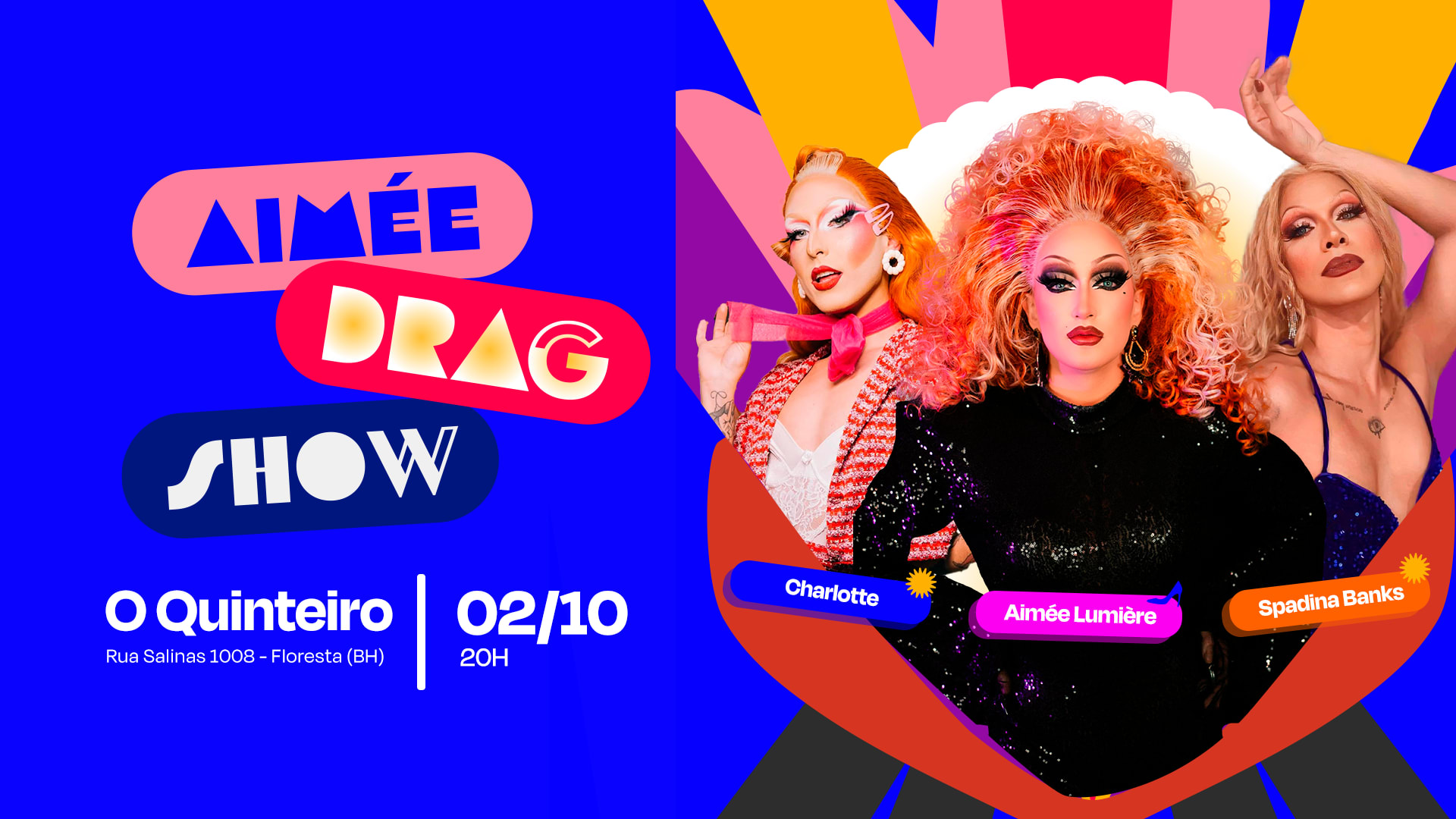 Aimée Drag Show Com Spadina Banks E Charlotte Em Bh 02/10