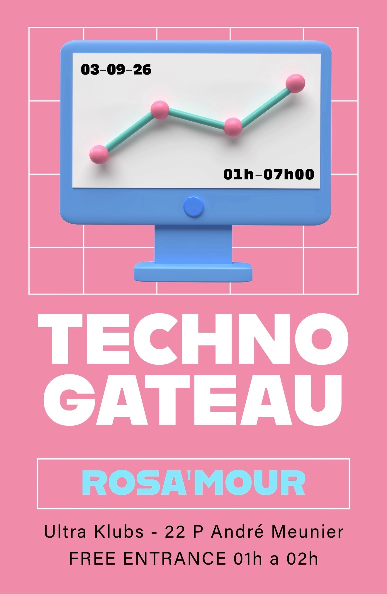 Acid Techno Gateau / Rosa’Mour All Night Long - Ultra Klubs