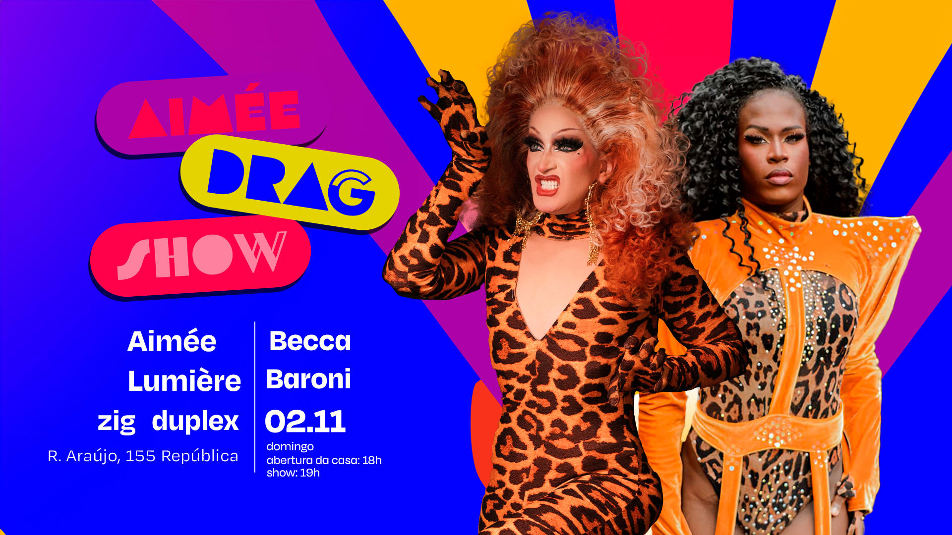 Aimée Drag Show Com Becca Baroni 02/11