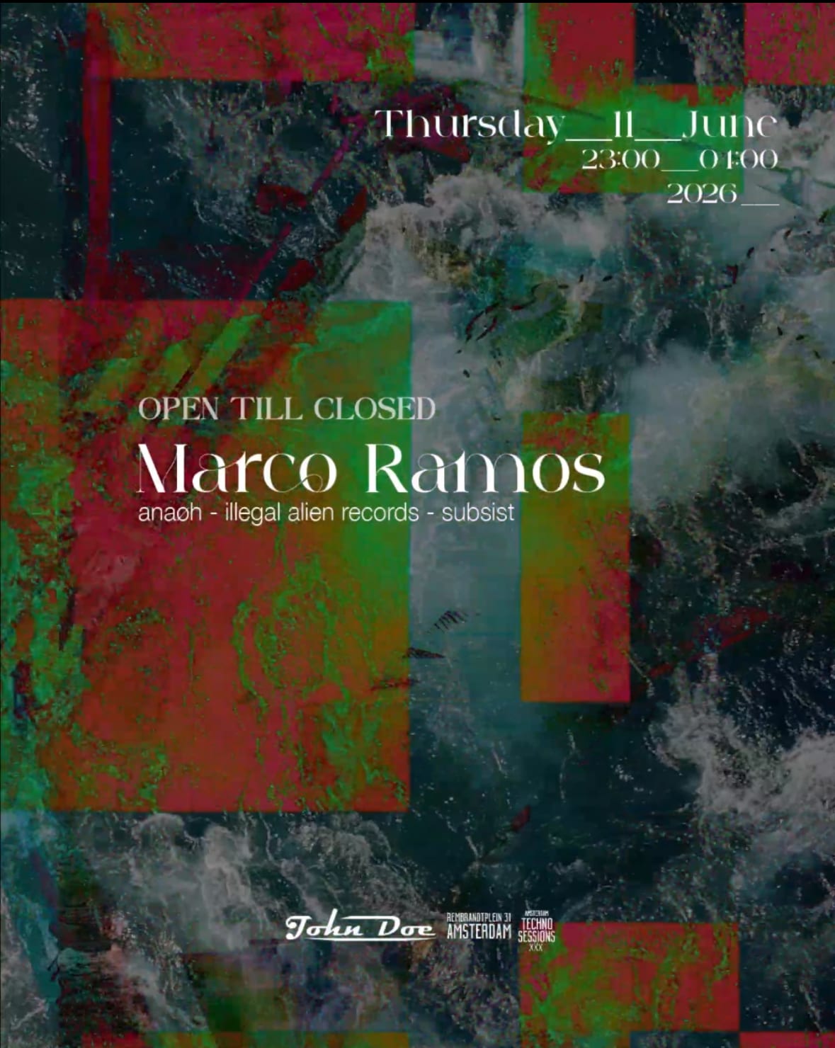 Ats / Øpen Till Cløsed W Marco Ramos (Anaøh - Subsist)