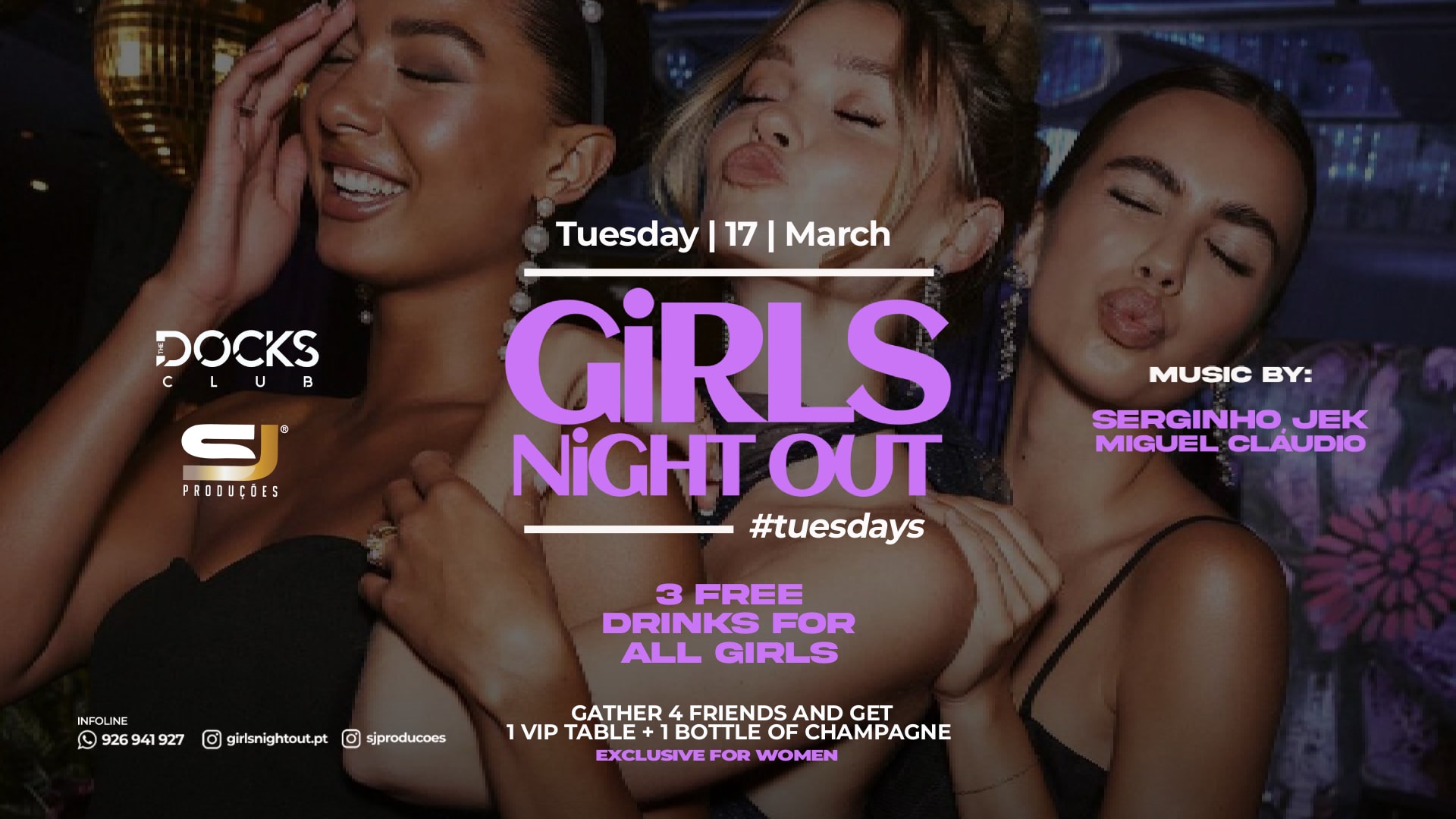 Girls Night Out 3 Free Drinks |