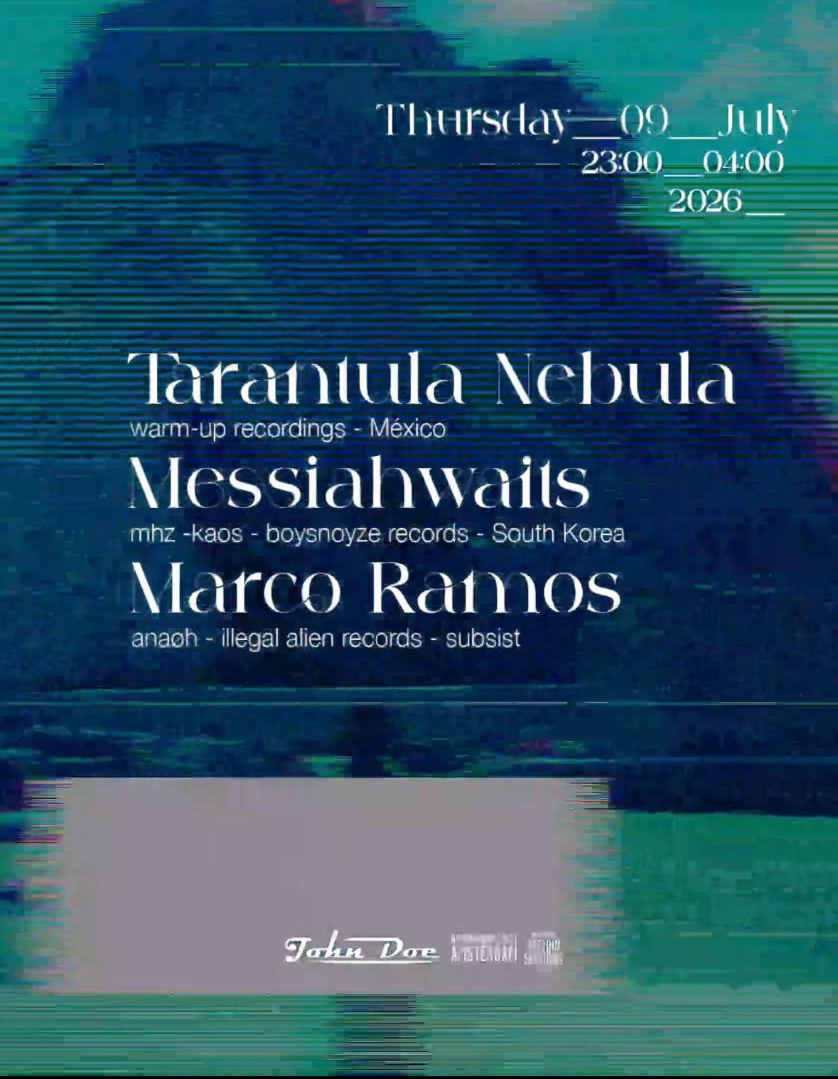 Amsterdam Techno Sessions With Tarántula Nebula (Warmup) Mex