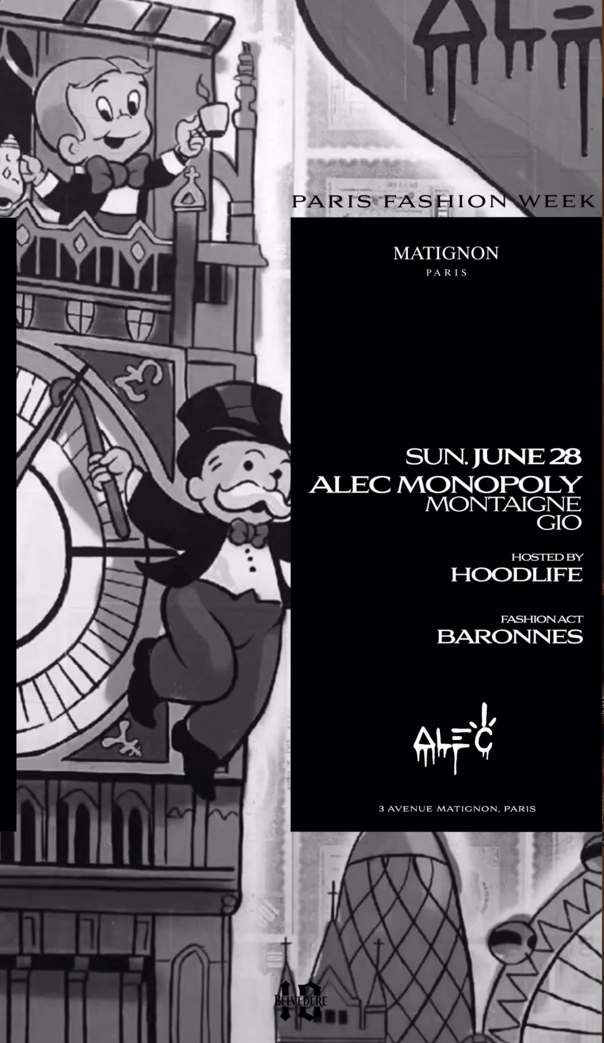 Fashion Week Alec Monopoly X Montaigne Matignon Paris