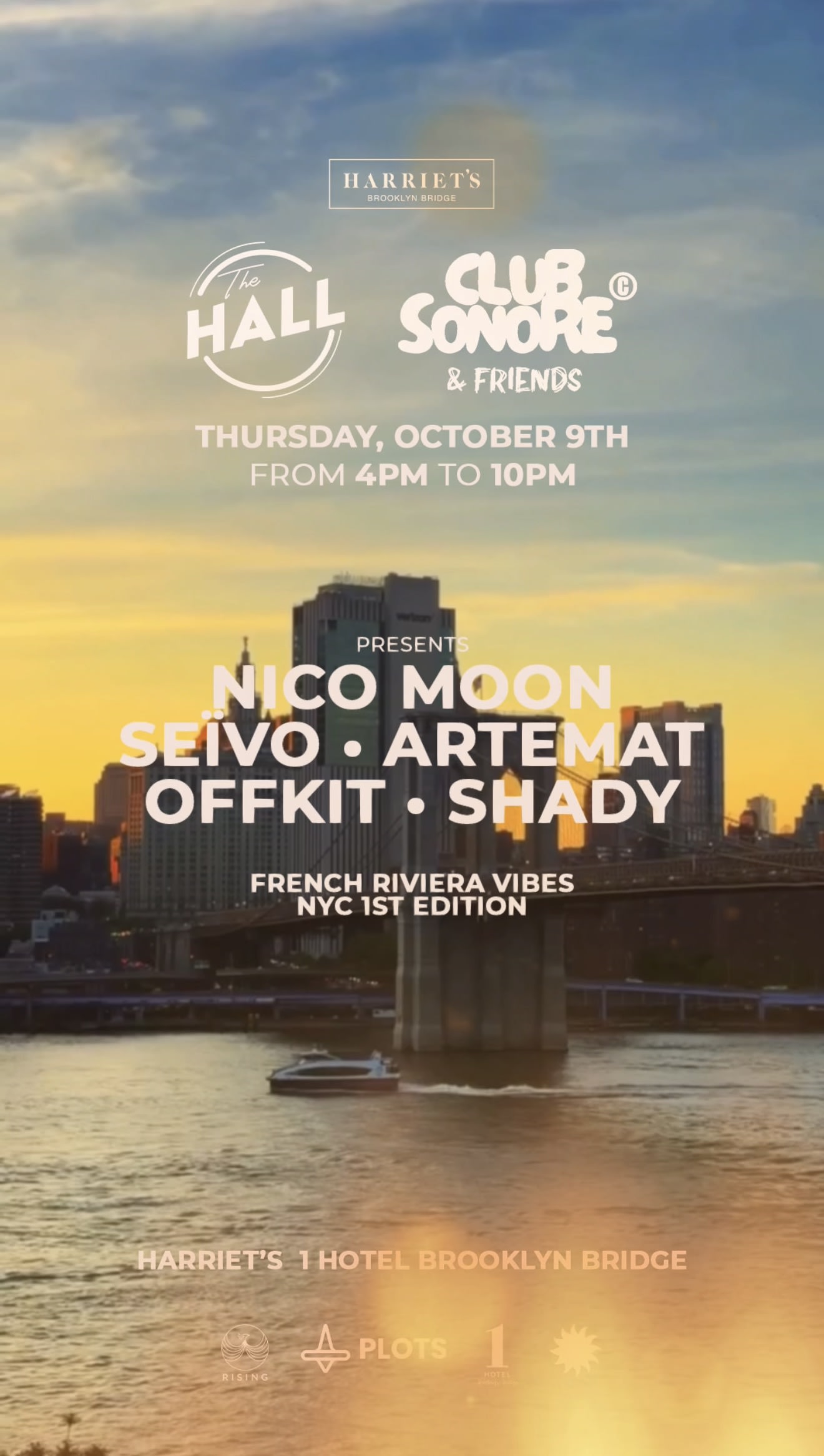 The Hall X Club Sonore - French Riviera Open Air - New York