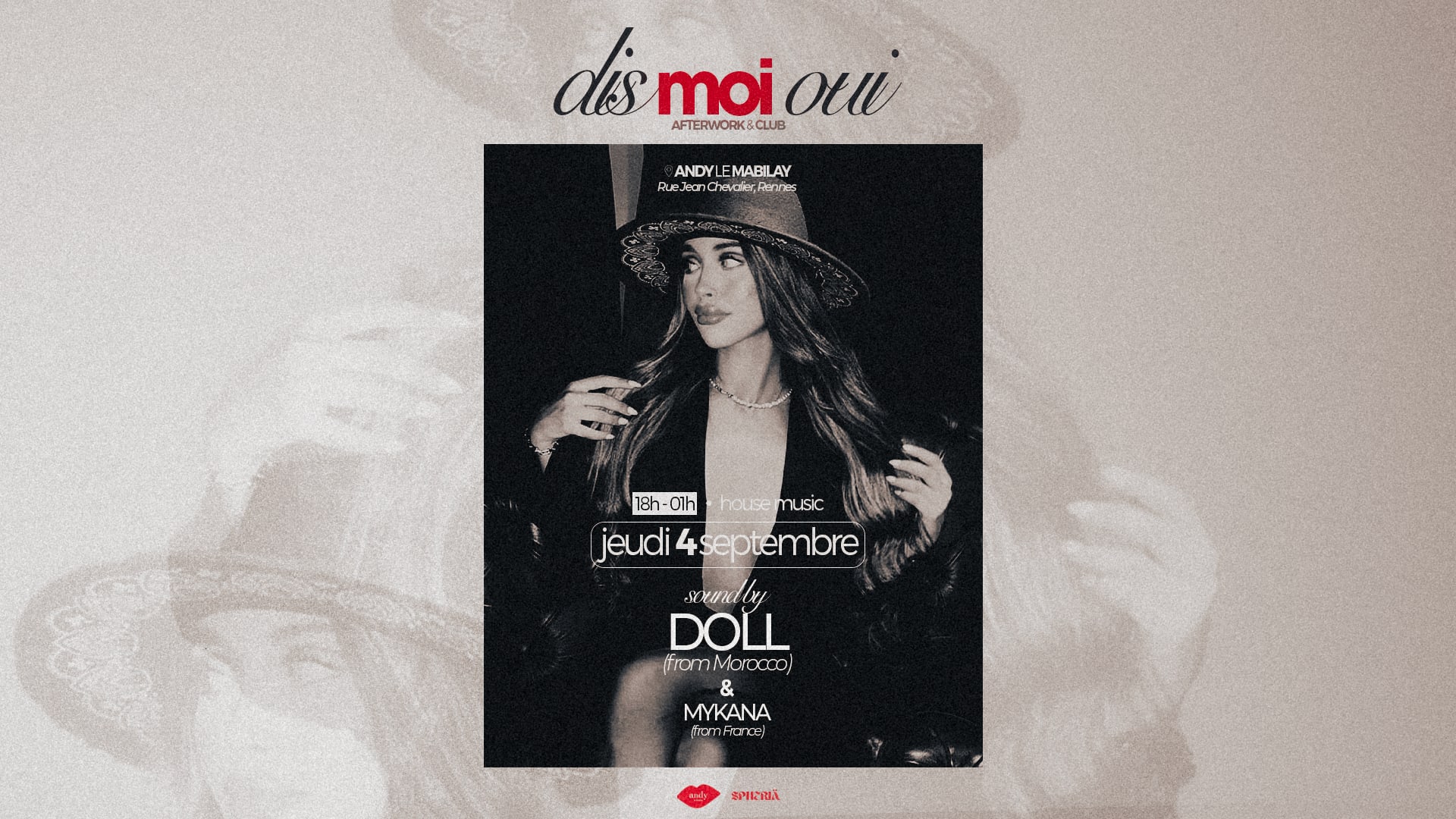 Afterwork & Club | Spheria X Andy | Dis Moi Oui ! | 04/09