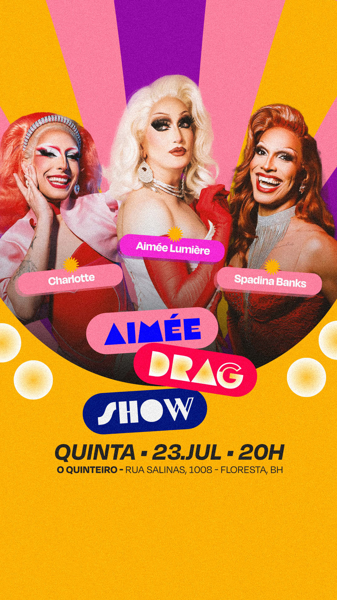 Aimée Drag Show Com Spadina Banks E Charlotte Em Bh 23/07