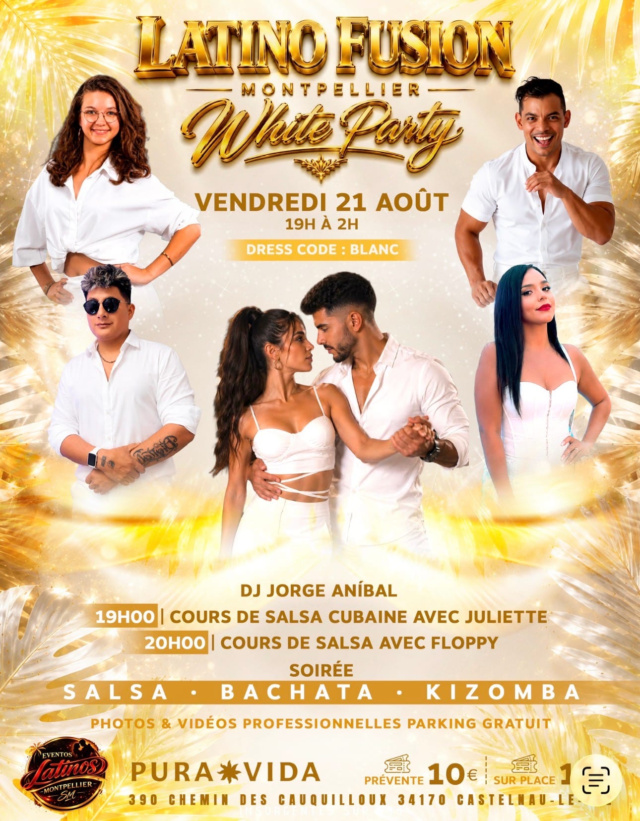 Latino Fusion-Salsa-Bachata-Kiz Vendredi 21 Août/ Pura Vida