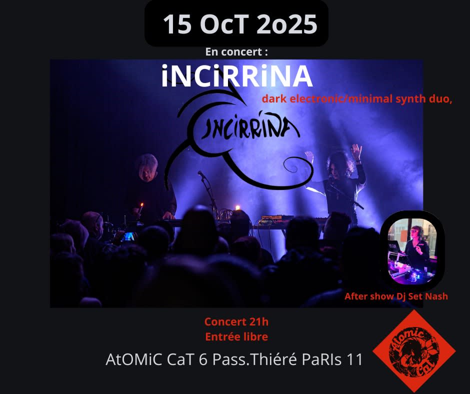 Incirrina + Dj Set Musique Éléctronique Synth