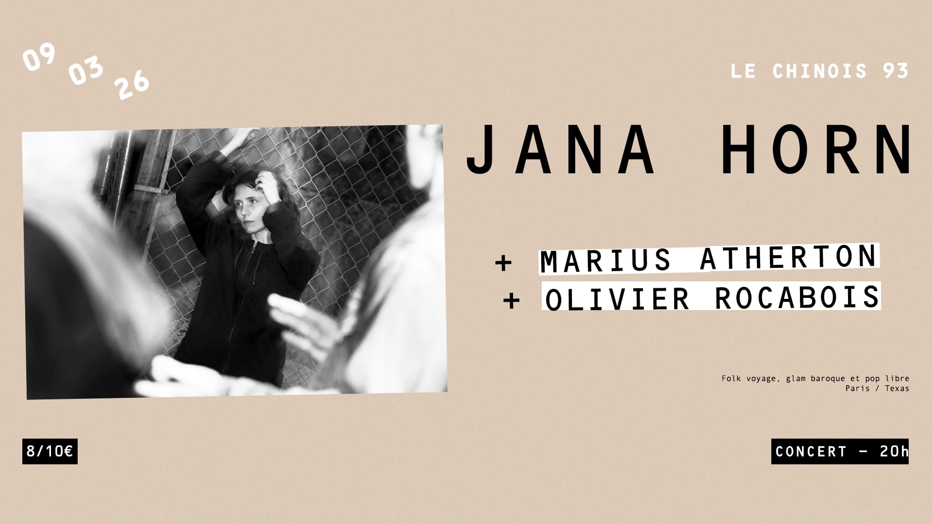 Jana Horn (Usa) + Marius Atherton + Olivier Rocabois