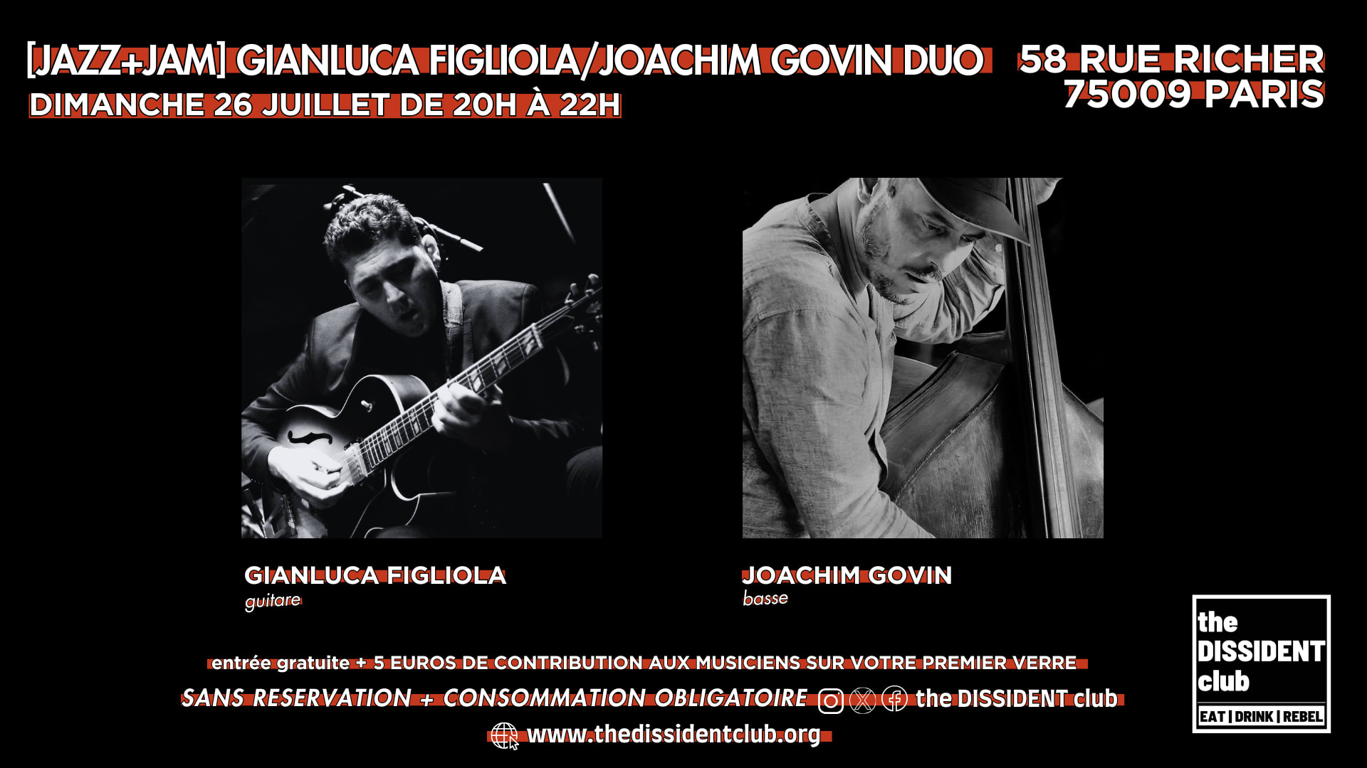 [Jazz+Jam] Gianluca Joachim Duo