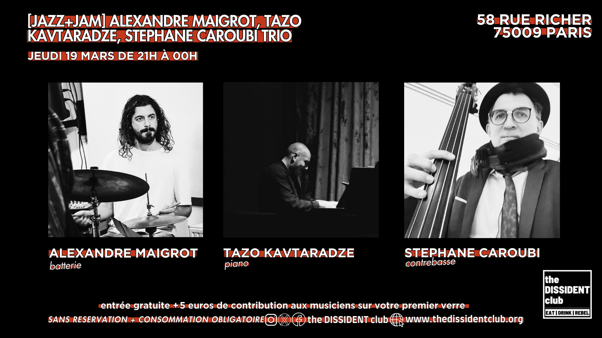 [Jazz+Jam] Alexandre, Stephane , Tazo, Trio
