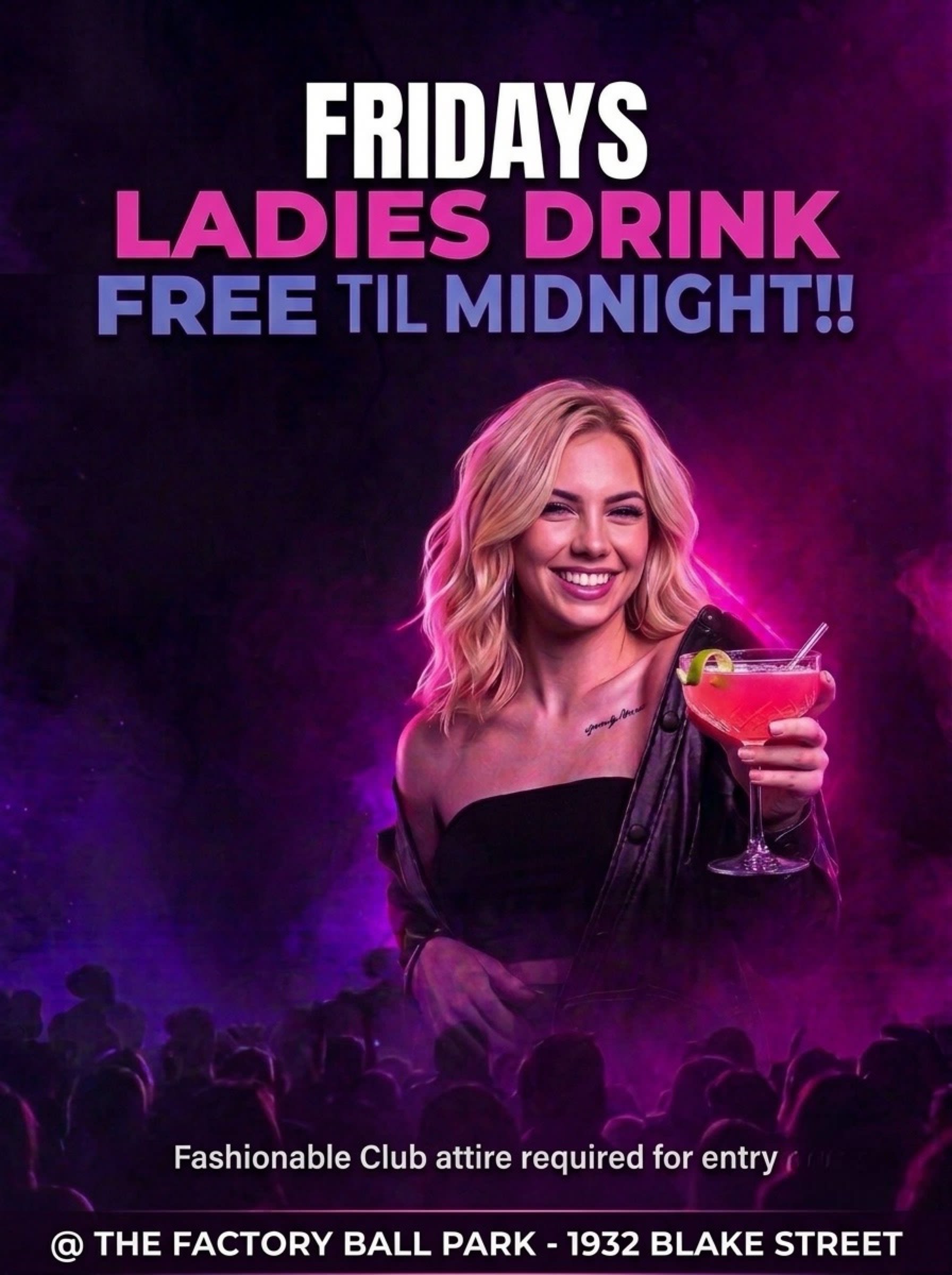 Ladies Night Free Drinks Pass!