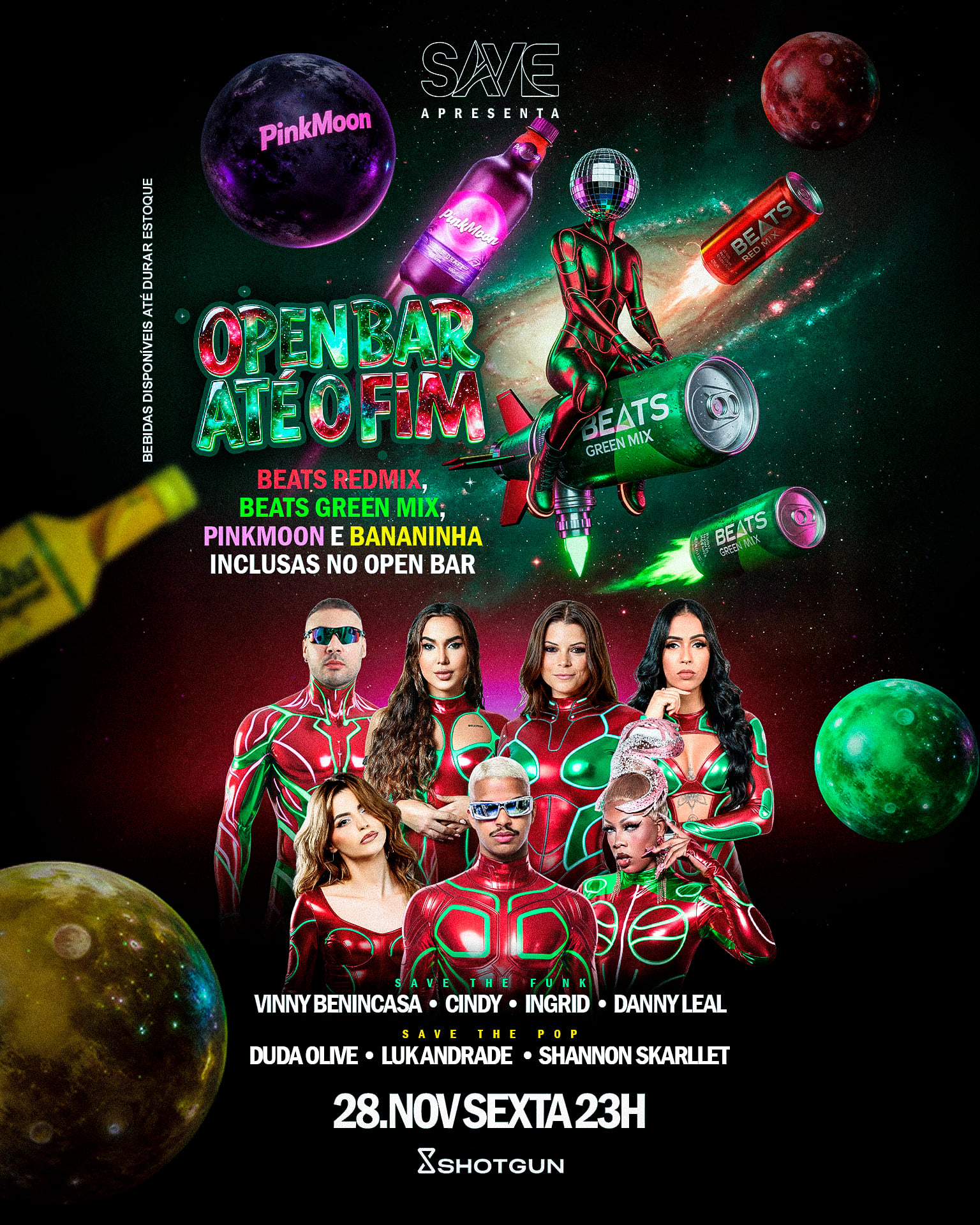 Save - Open Bar Até O Final Do Evento | Duas Pistas